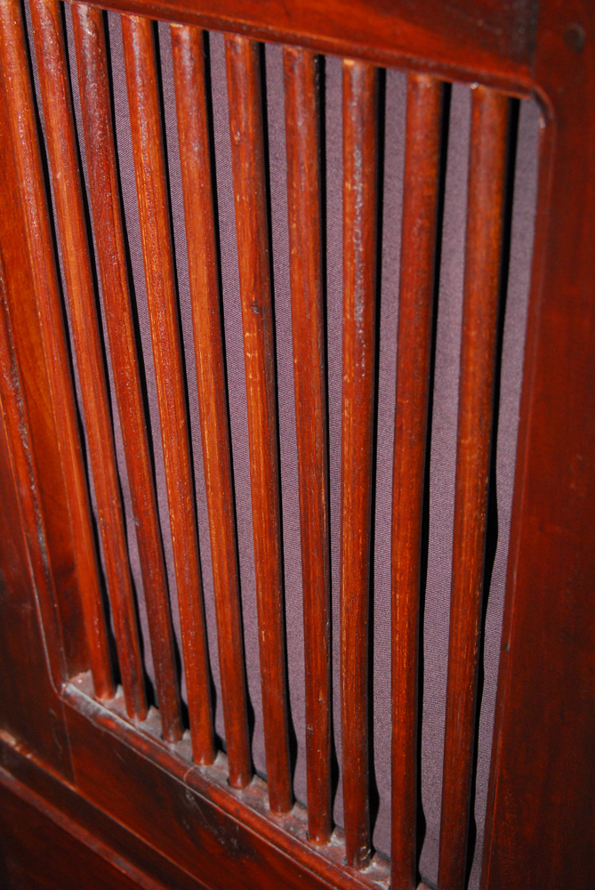 Tall Mahogany Cabinet with Drawers