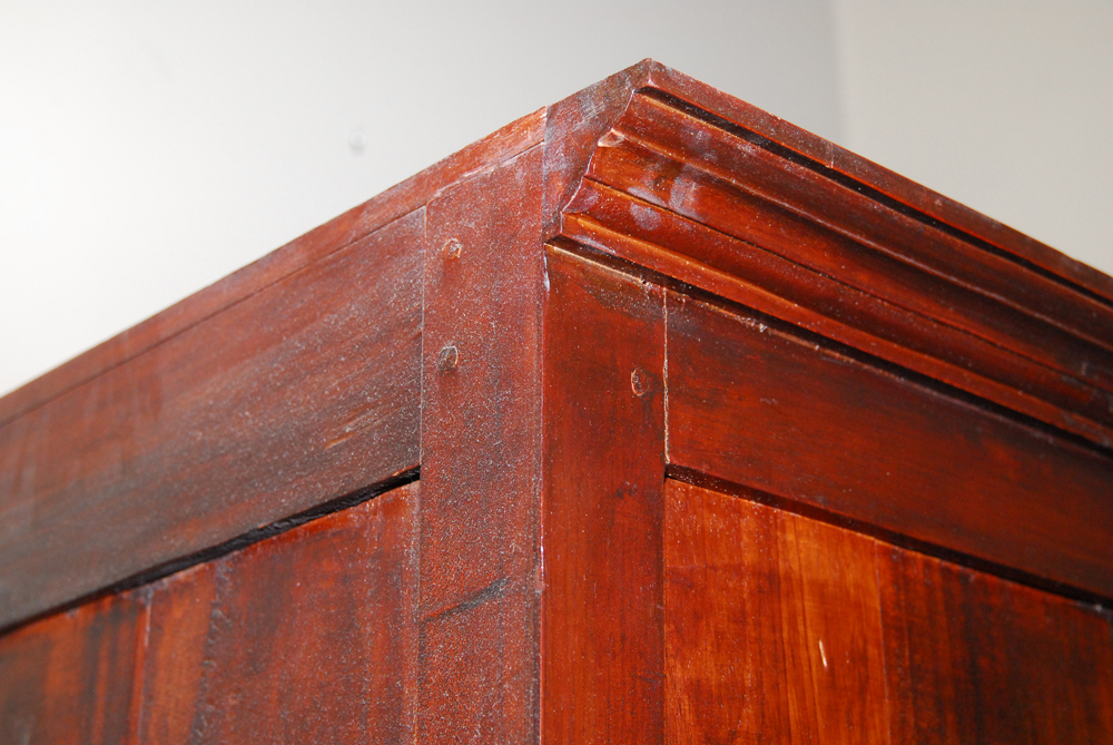 Tall Mahogany Cabinet with Drawers