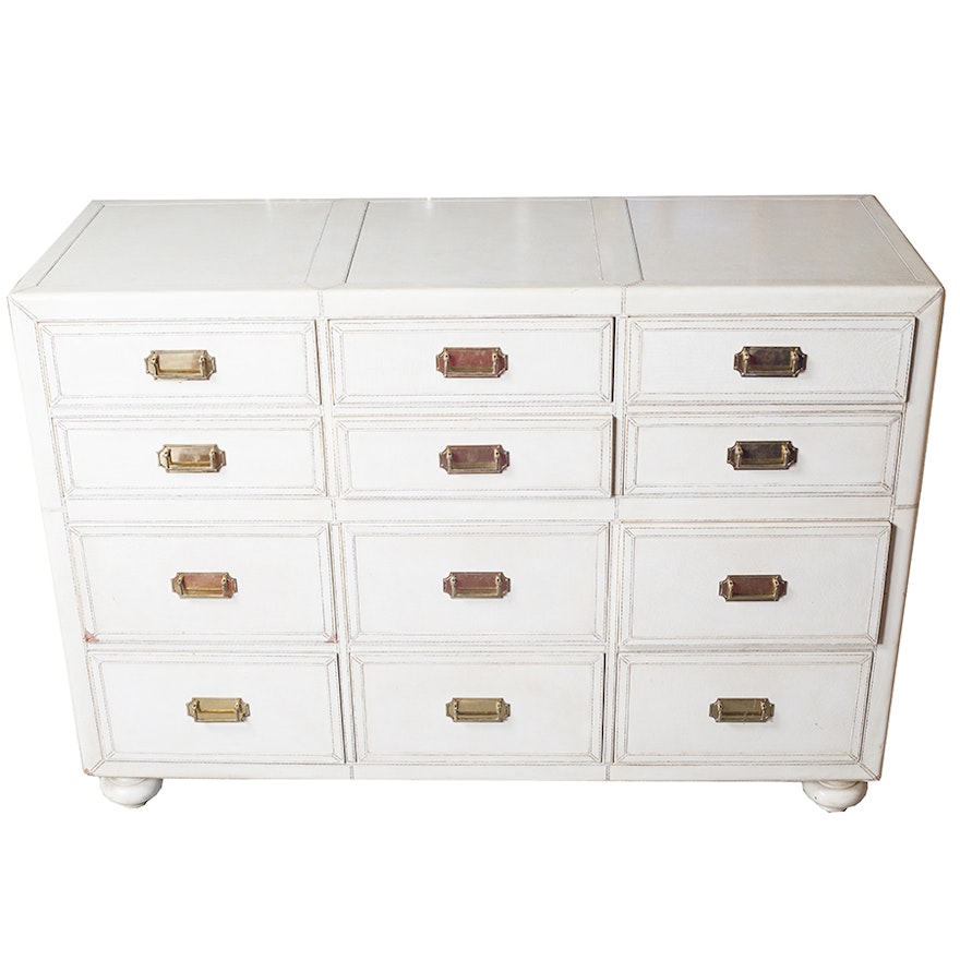 Leather Covered Chest of Drawers by Lineage Home Furnishings