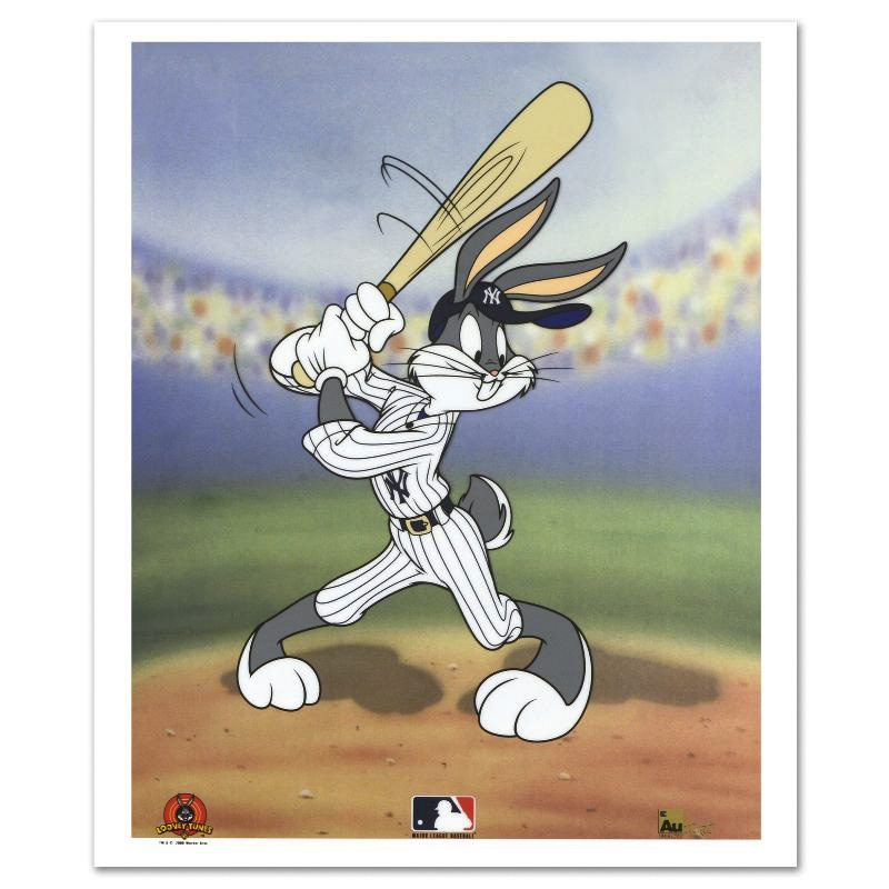 Limited Edition Sericel "Bugs Bunny at Bat for the Yankees"