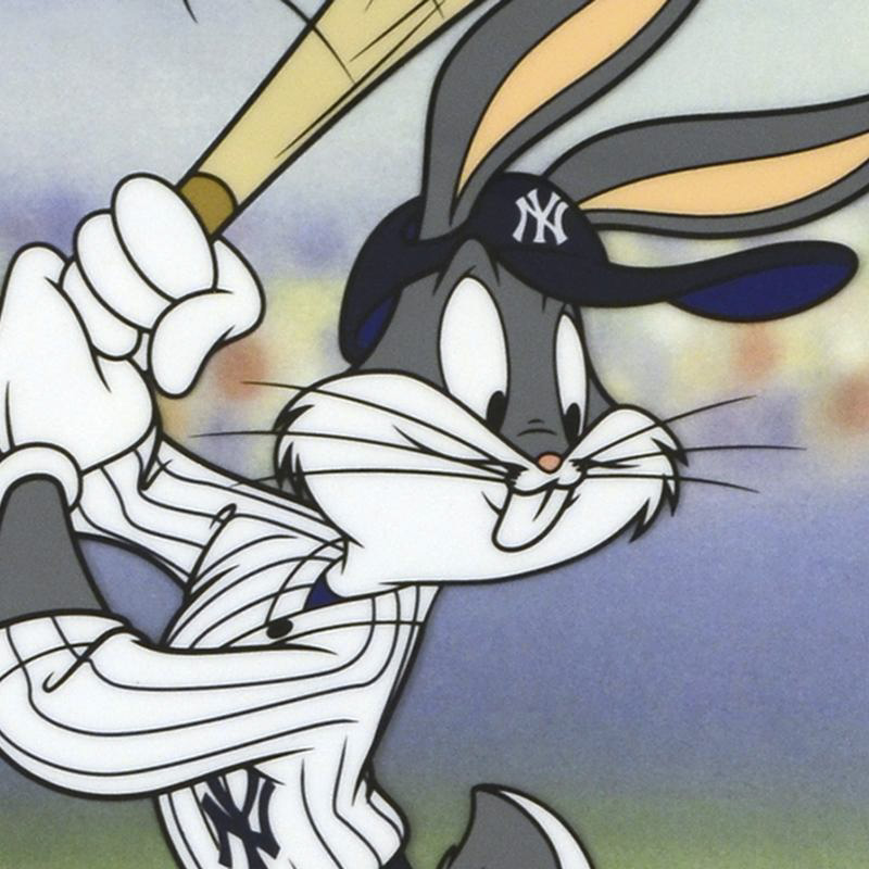 Limited Edition Sericel "Bugs Bunny at Bat for the Yankees"