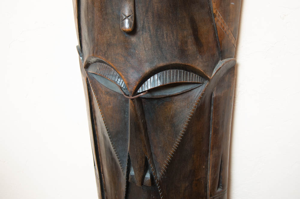 Large Kenyan Hardwood Hand Carved Wall Mask
