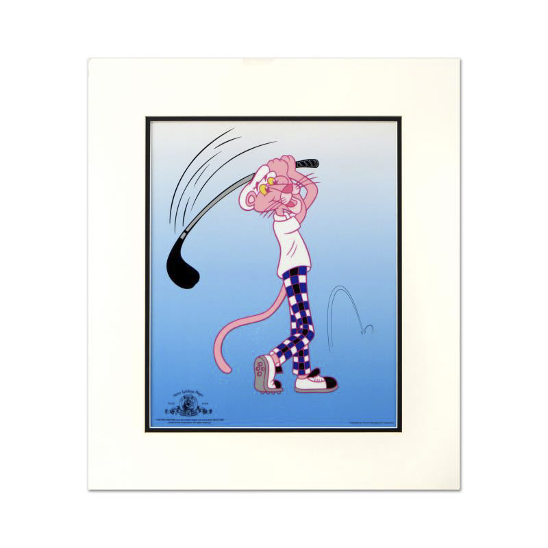 Limited Edition Sericel "Pink Panther Golfing"