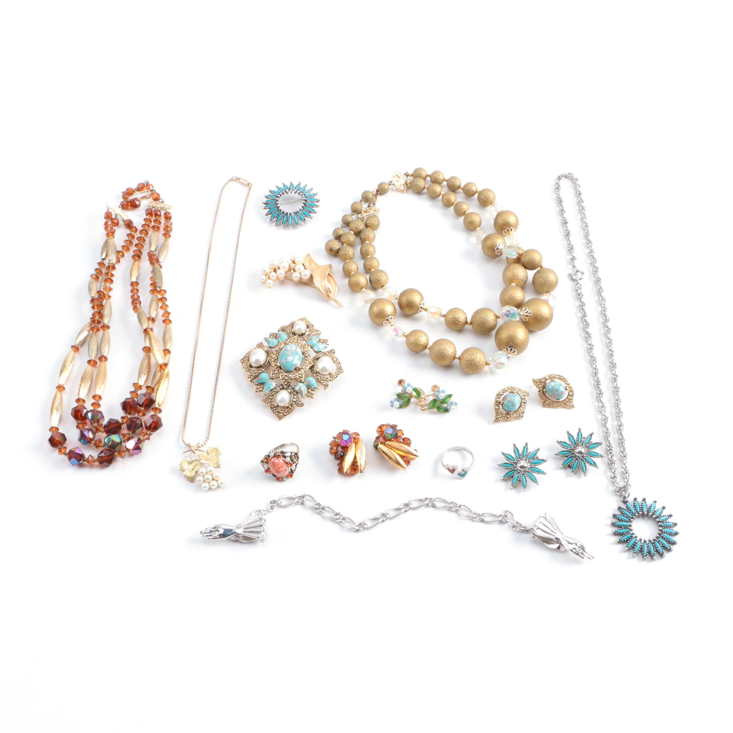 Vintage Jewelry Including Trifari and Sarah Coventry