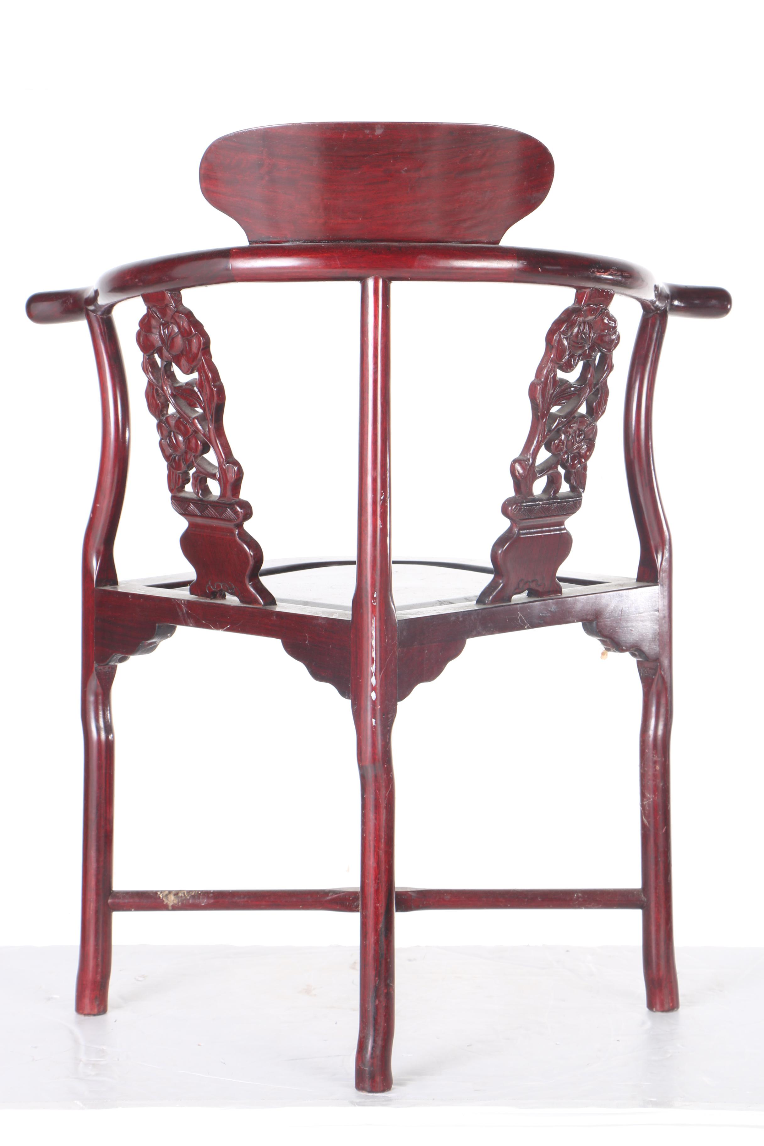 Rosewood Chinese Style Corner Chair