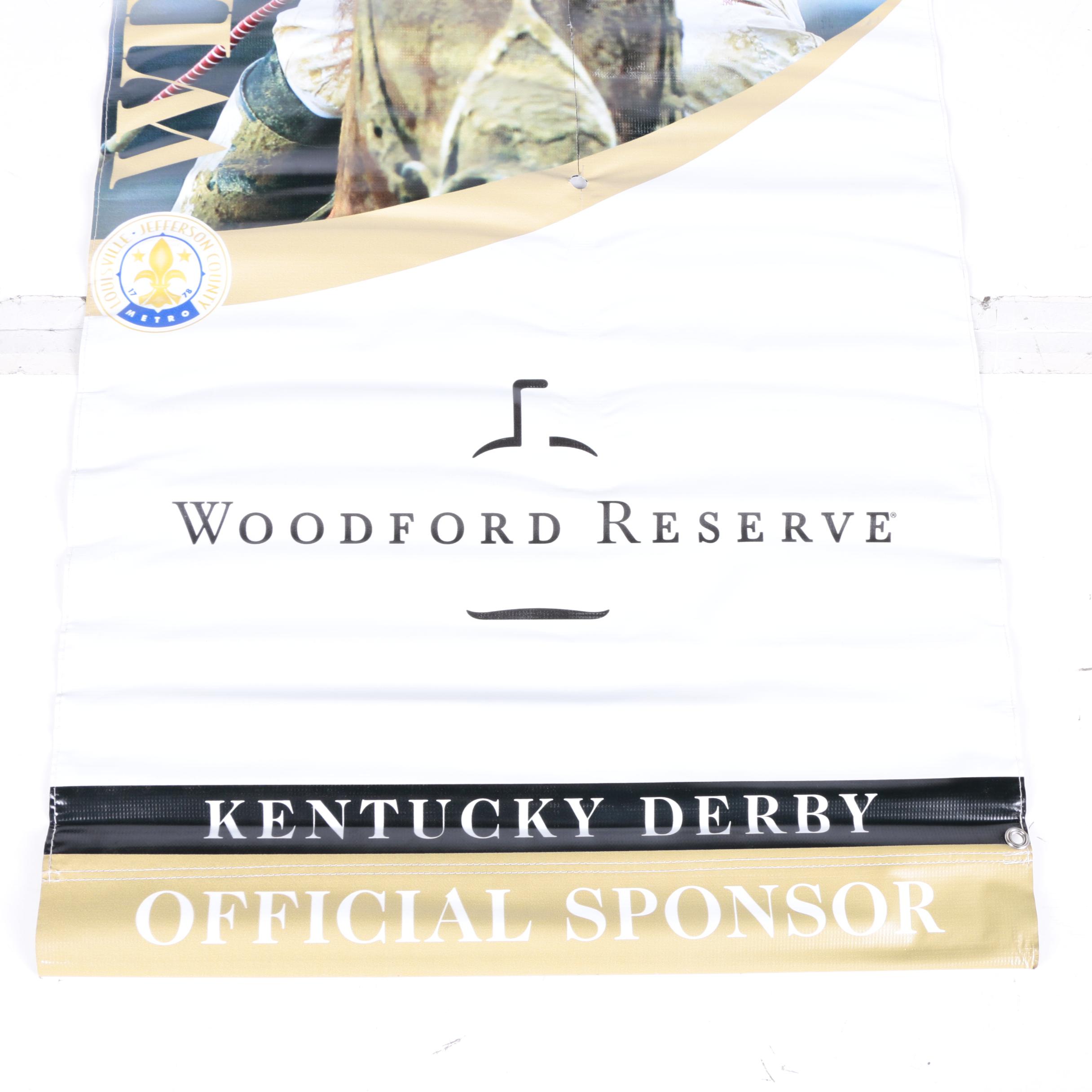 Kentucky Derby "Official Sponsor" Vinyl Banner With Woodford Reserve Logo