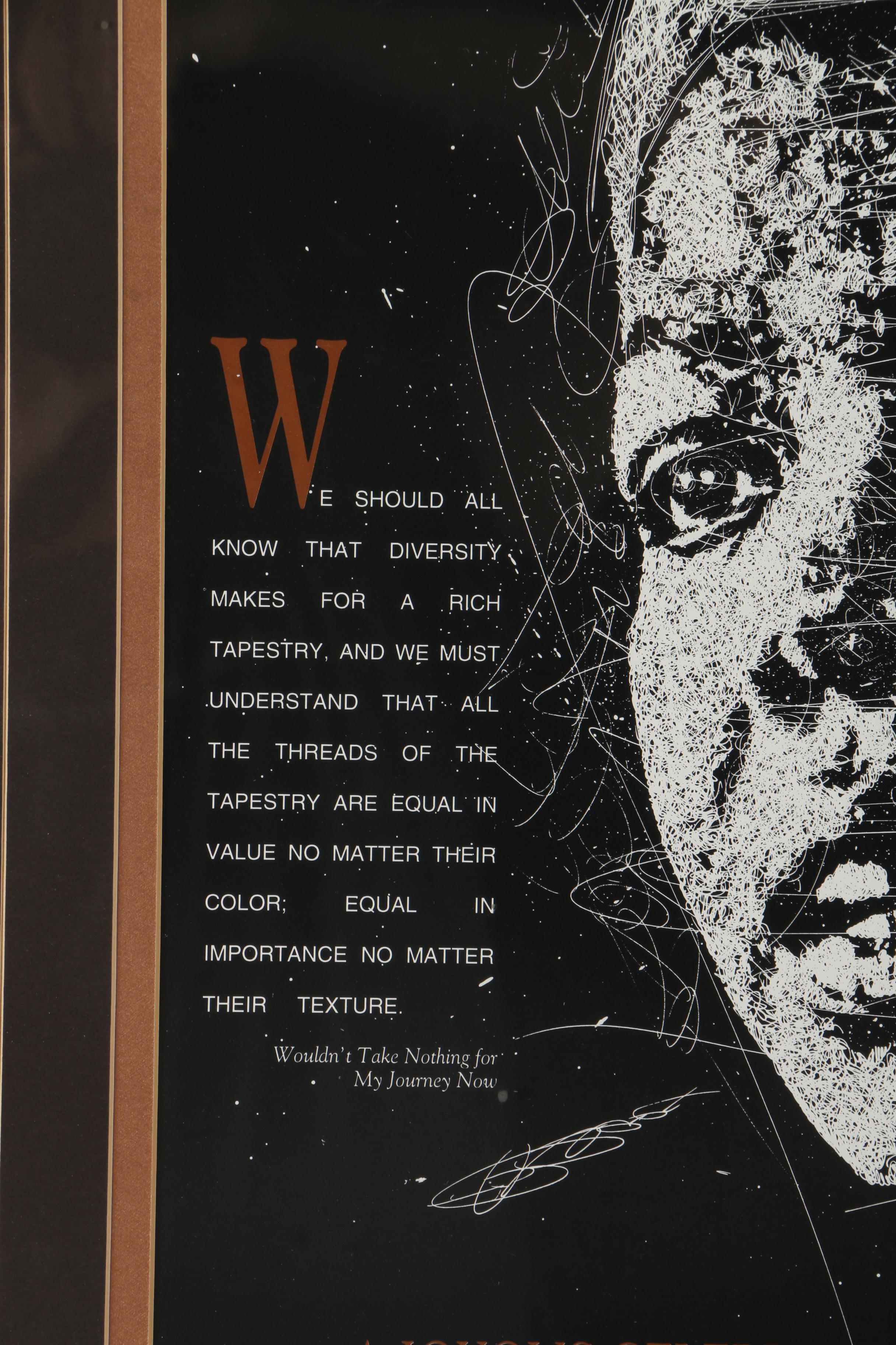 Planographic Poster Print on Paper of Maya Angelou for the Center for Democratic Renewal