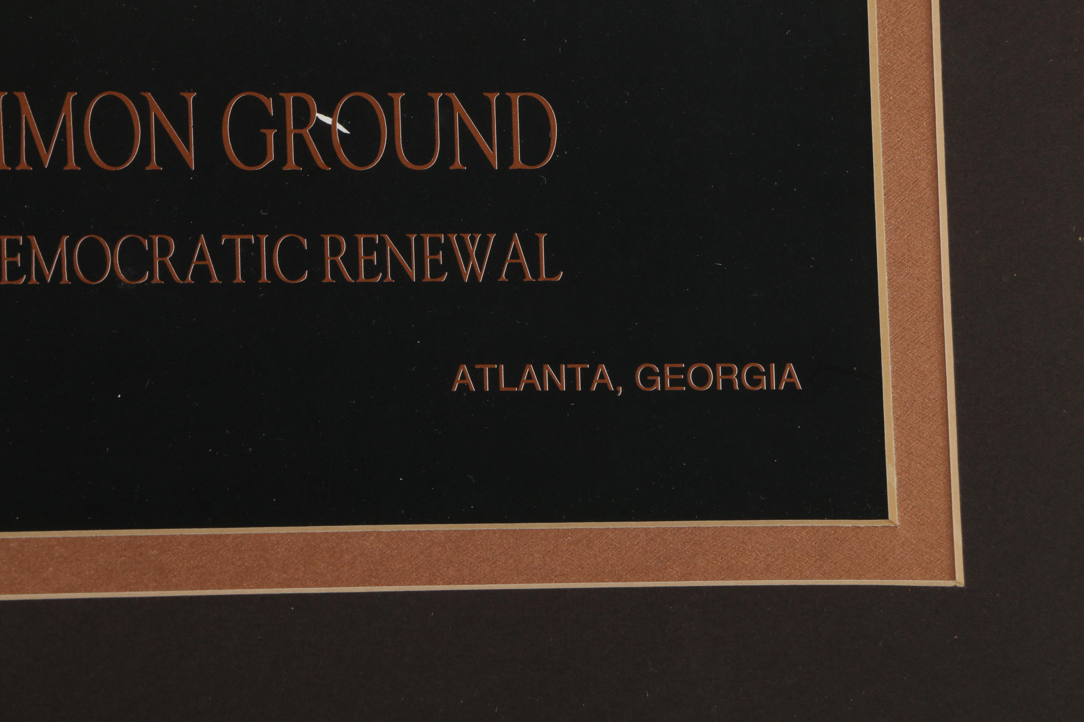 Planographic Poster Print on Paper of Maya Angelou for the Center for Democratic Renewal