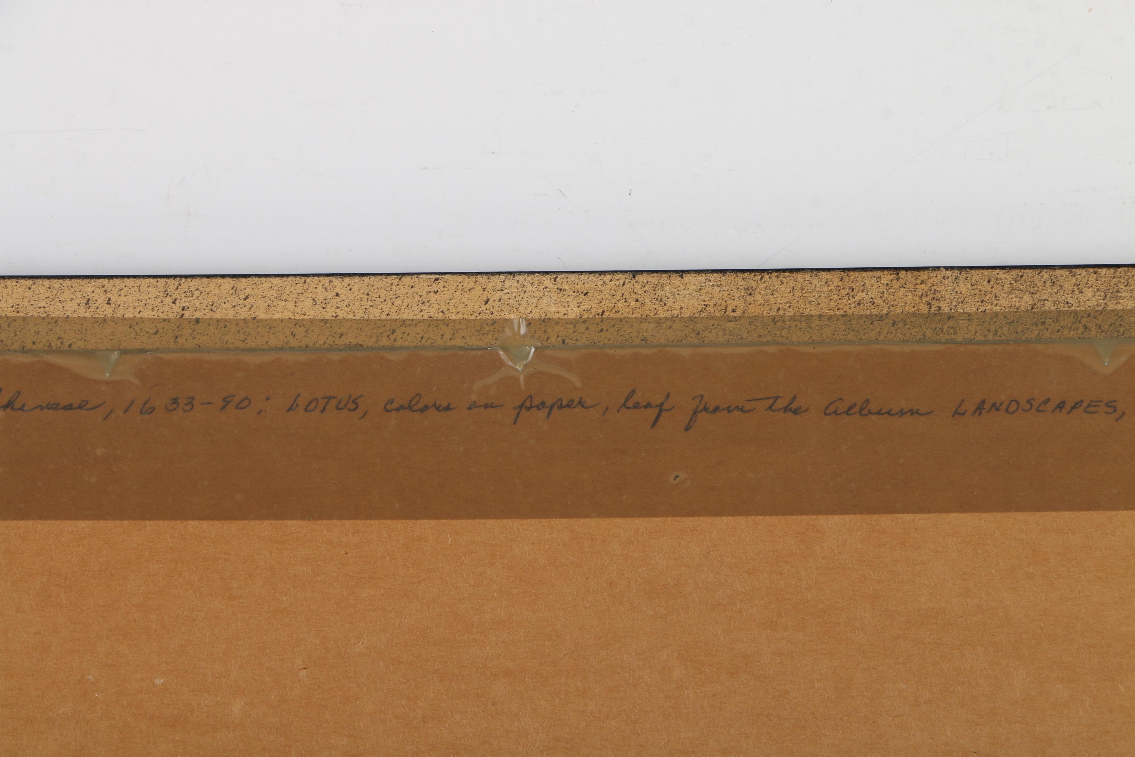 After Yun Shou Ping Vintage Offset Lithograph Print on Paper of Lotus Blossoms