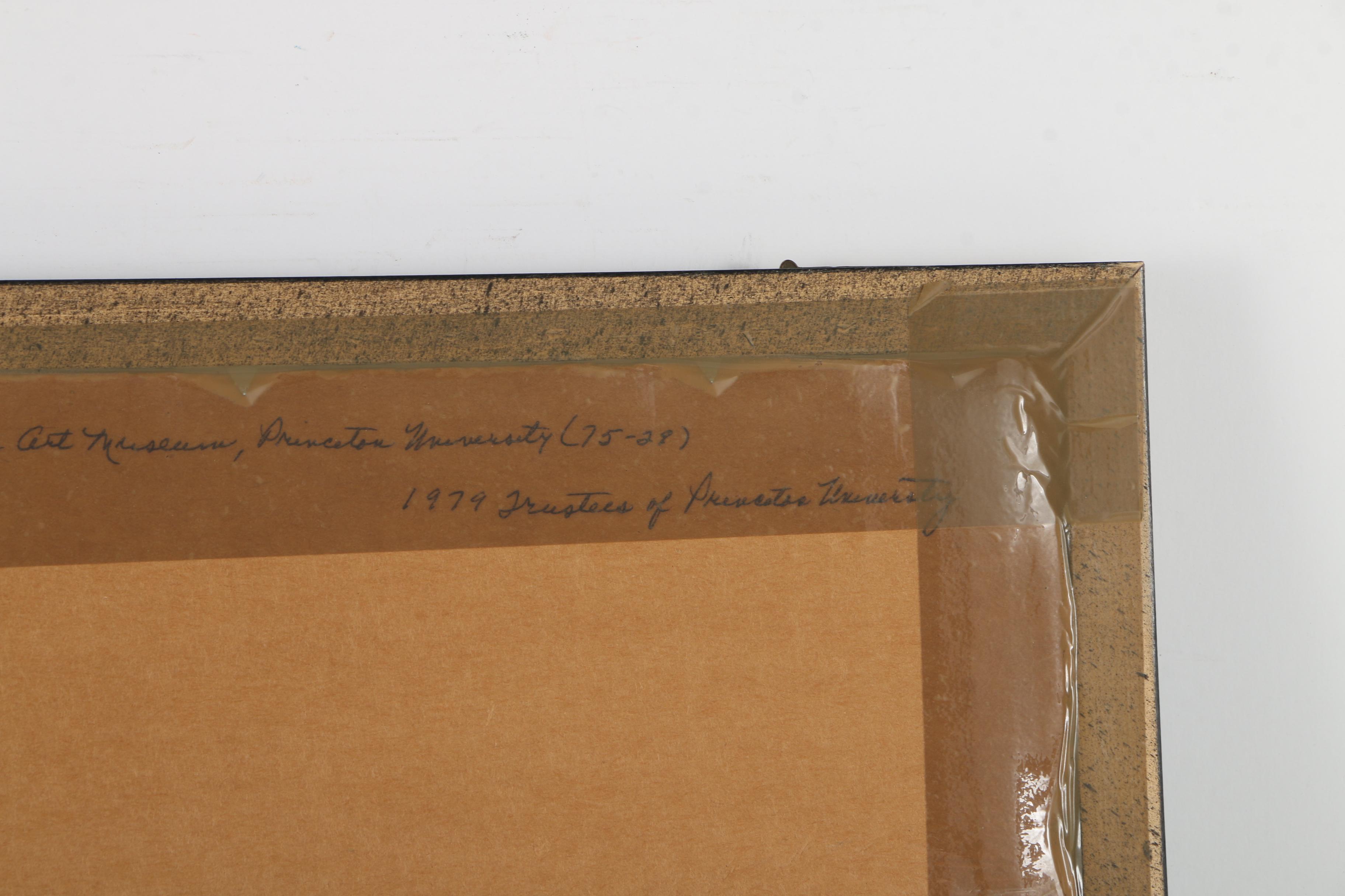 After Yun Shou Ping Vintage Offset Lithograph Print on Paper of Lotus Blossoms