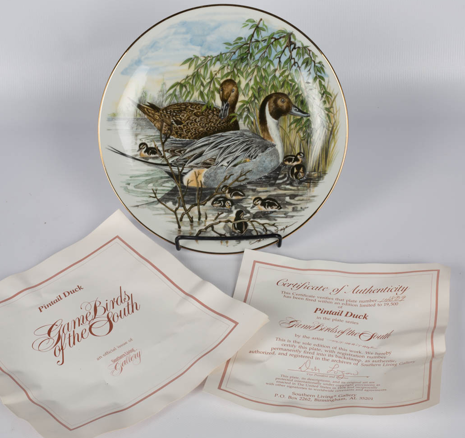 Southern Living "Game Birds of the South" Collector Plates