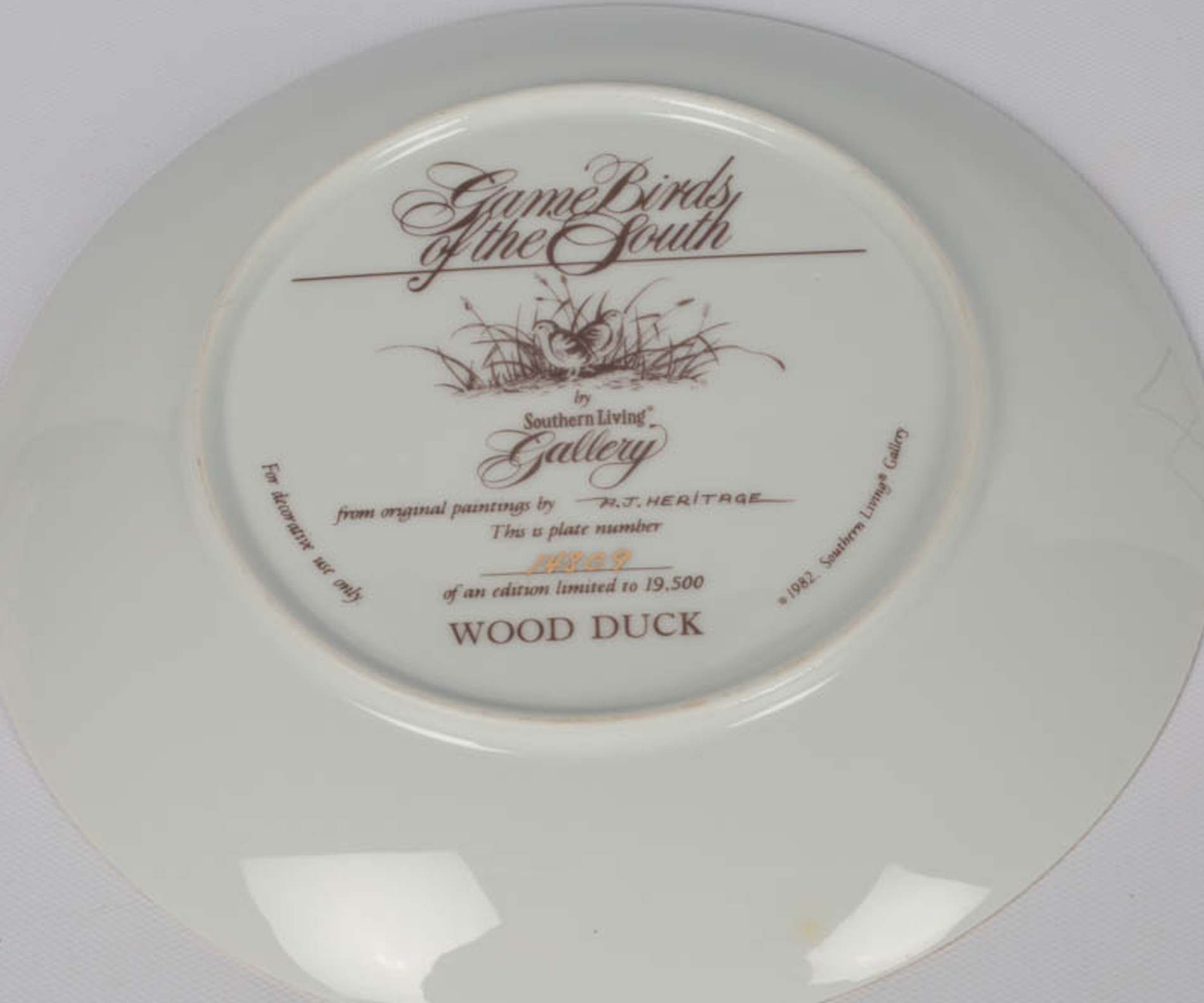 Southern Living "Game Birds of the South" Collector Plates