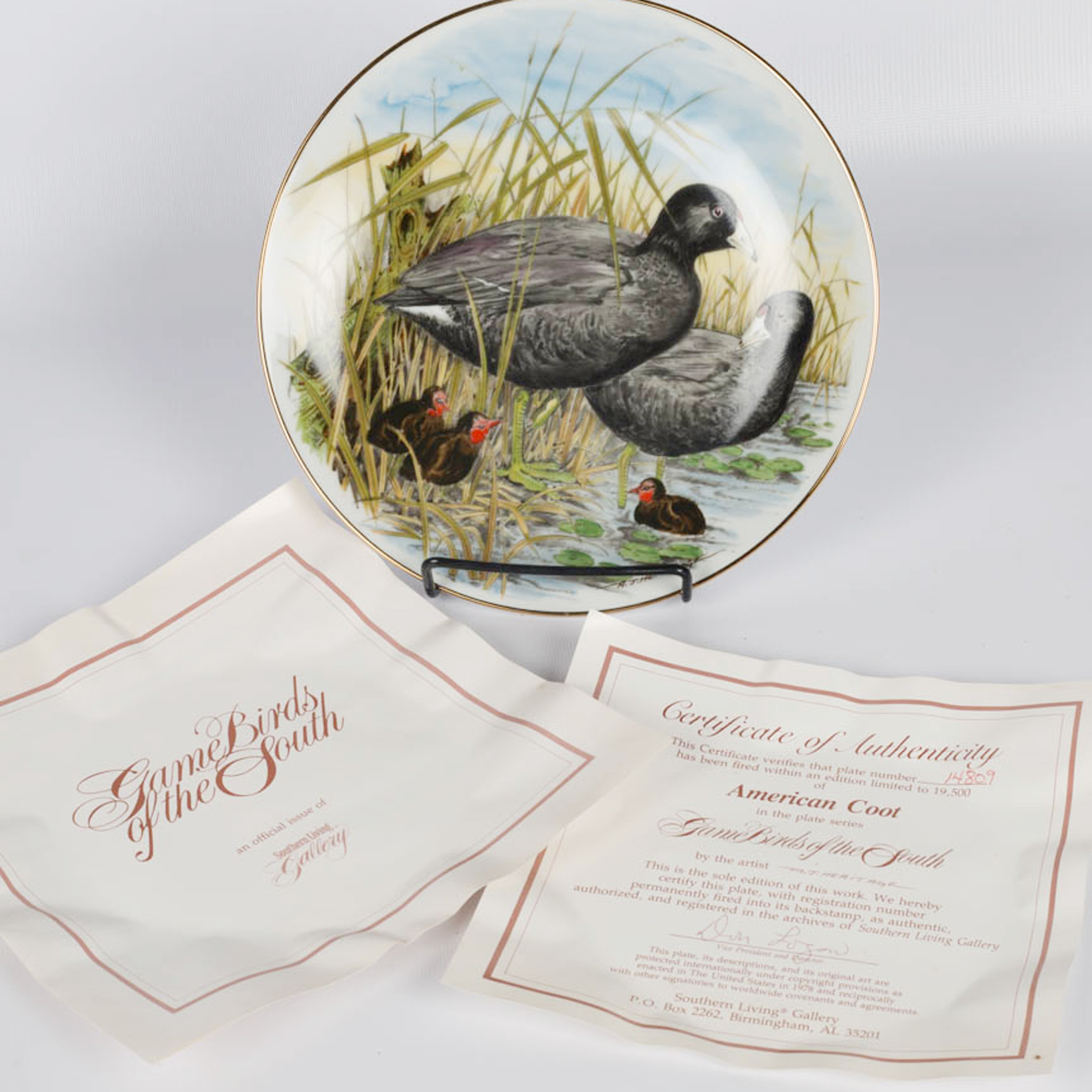 Southern Living "Game Birds of the South" Collector Plates