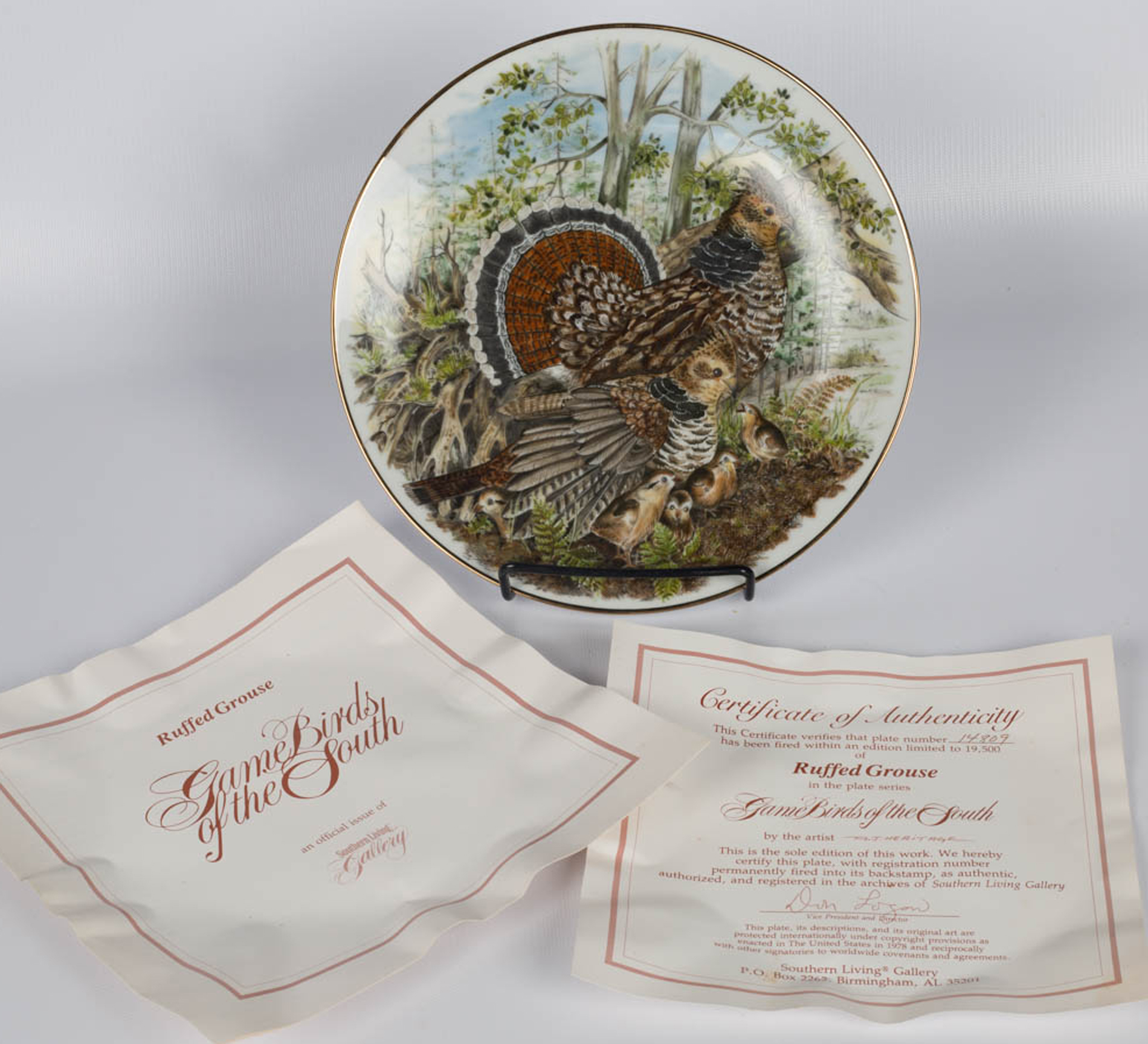 Southern Living "Game Birds of the South" Collector Plates