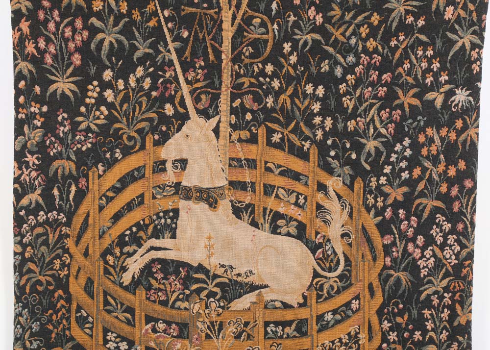 "Unicorn In Captivity" Handmade Reproduction Tapestry
