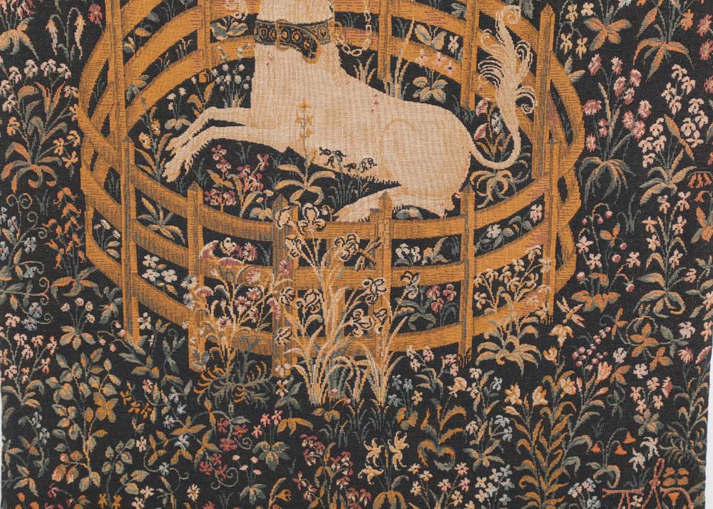 "Unicorn In Captivity" Handmade Reproduction Tapestry