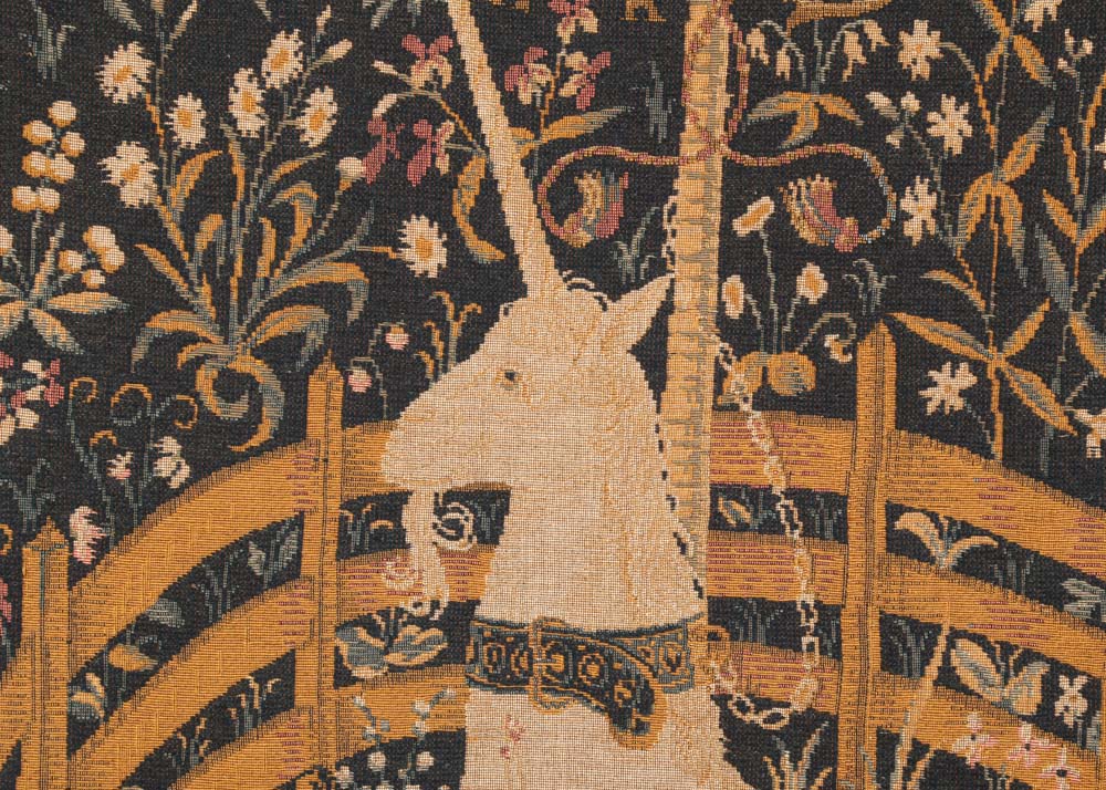 "Unicorn In Captivity" Handmade Reproduction Tapestry