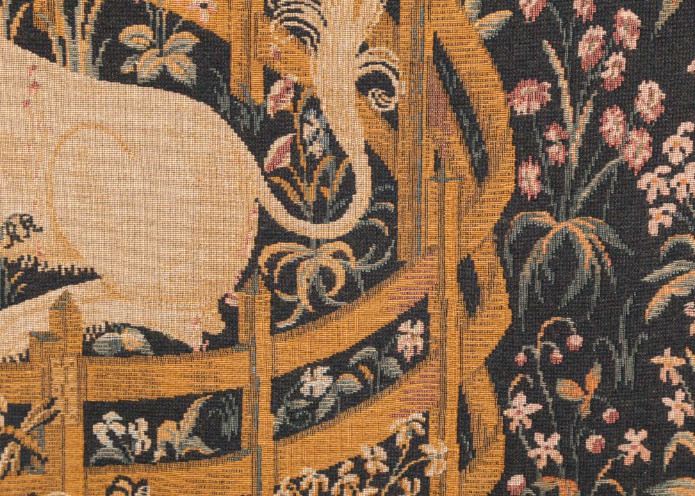 "Unicorn In Captivity" Handmade Reproduction Tapestry