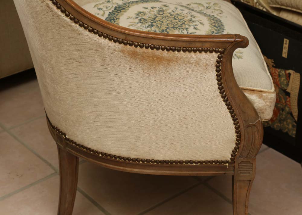 Upholstered Tub Chair with Needlepoint Seat