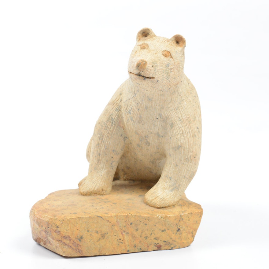 Loreene Henry Carved Soapstone Bear