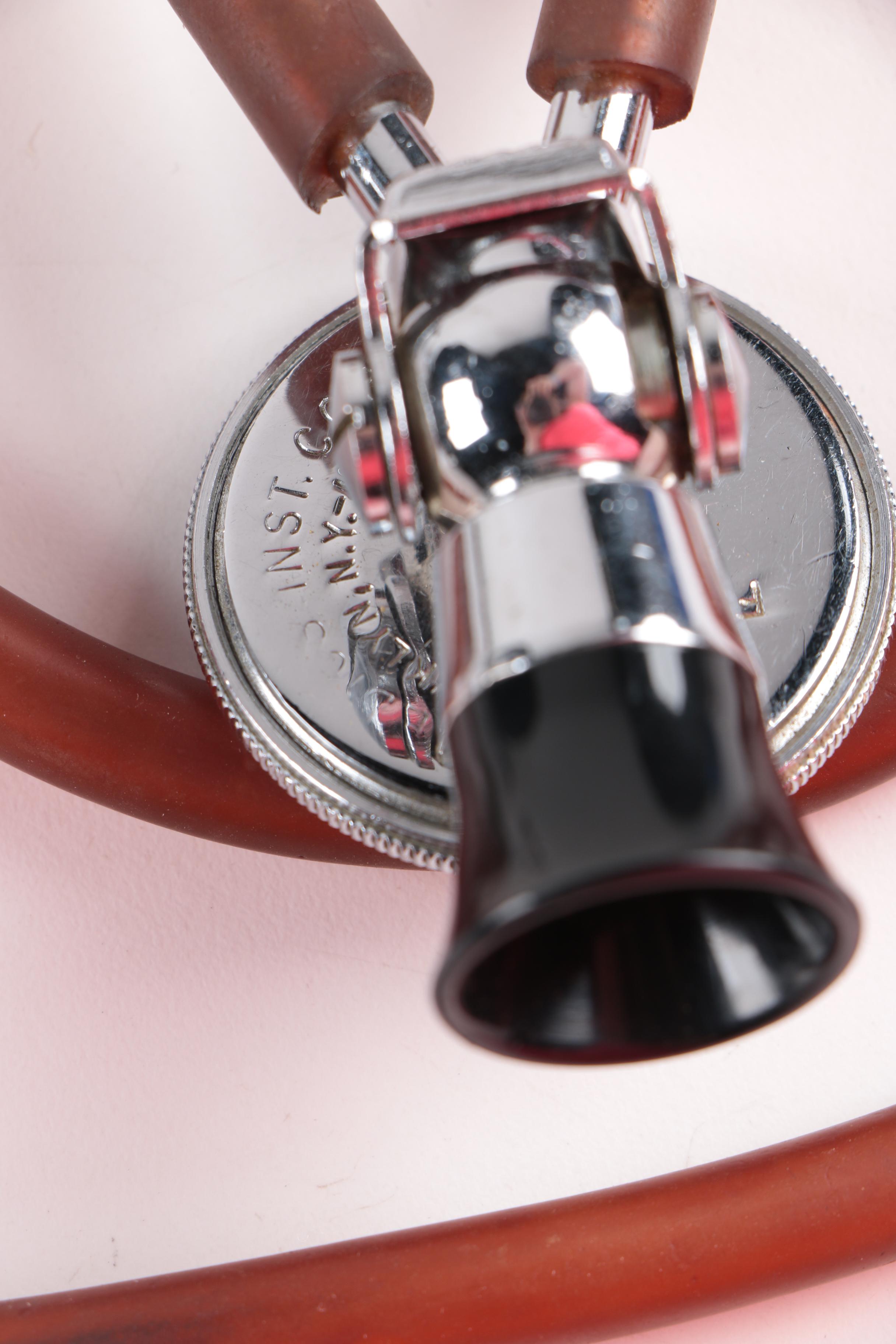 Vintage Leather Doctor's Bag With Blood Pressure Sleeves and Stethoscope