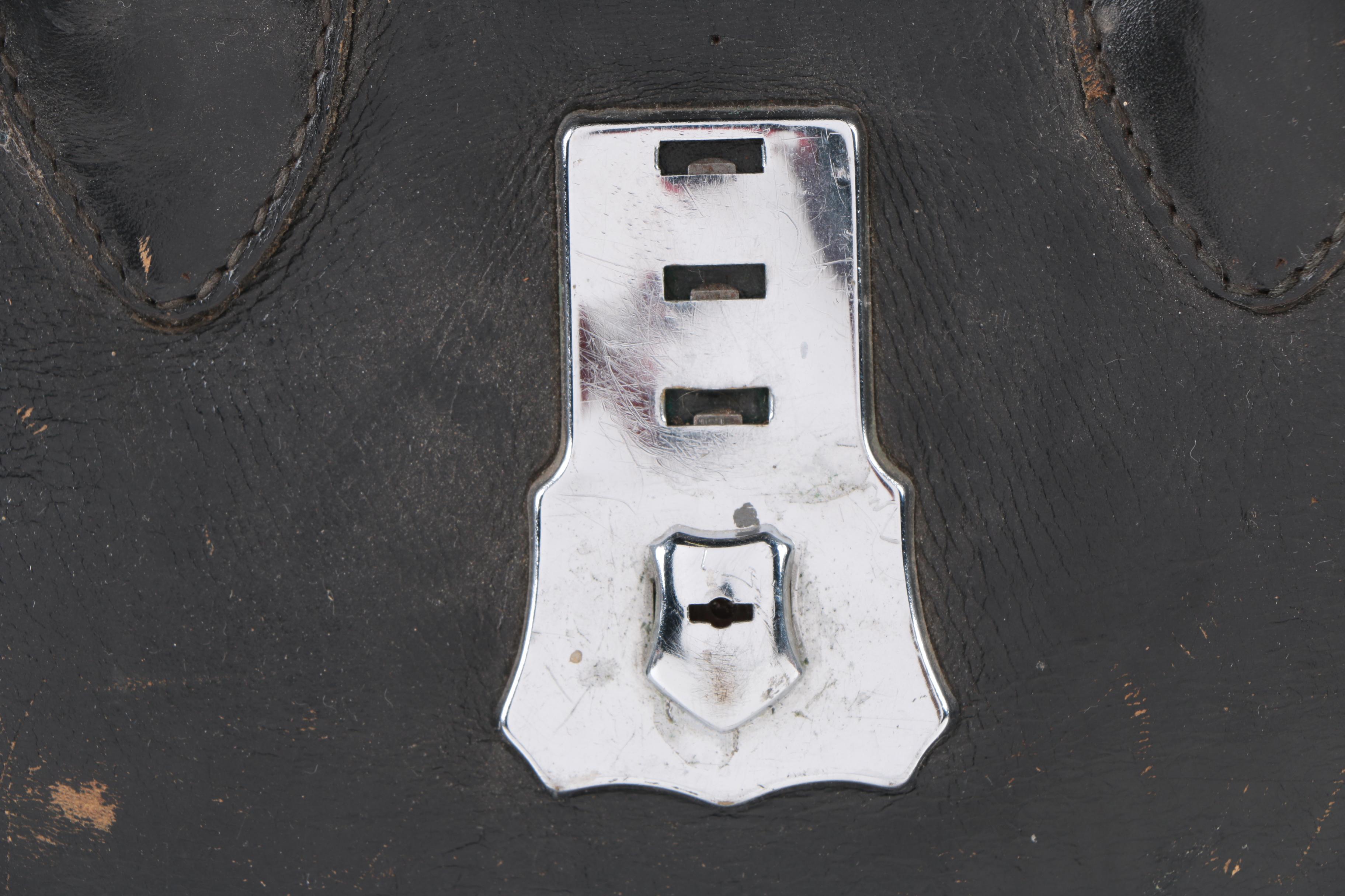 Vintage Leather Doctor's Bag With Blood Pressure Sleeves and Stethoscope