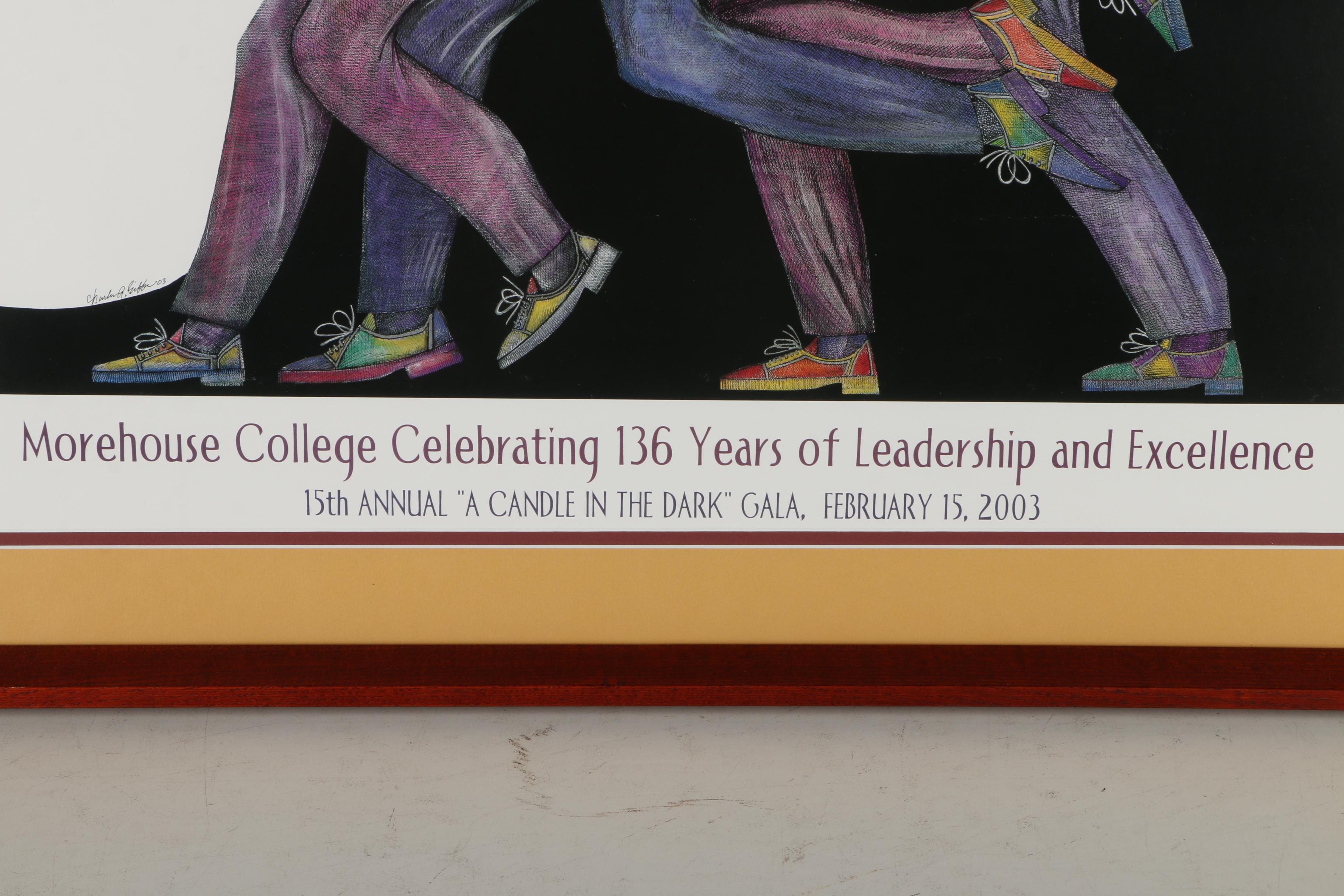 Morehouse College Gala Offset Lithograph Poster After Charles A. Bibbs's "From the Dark to the Light"
