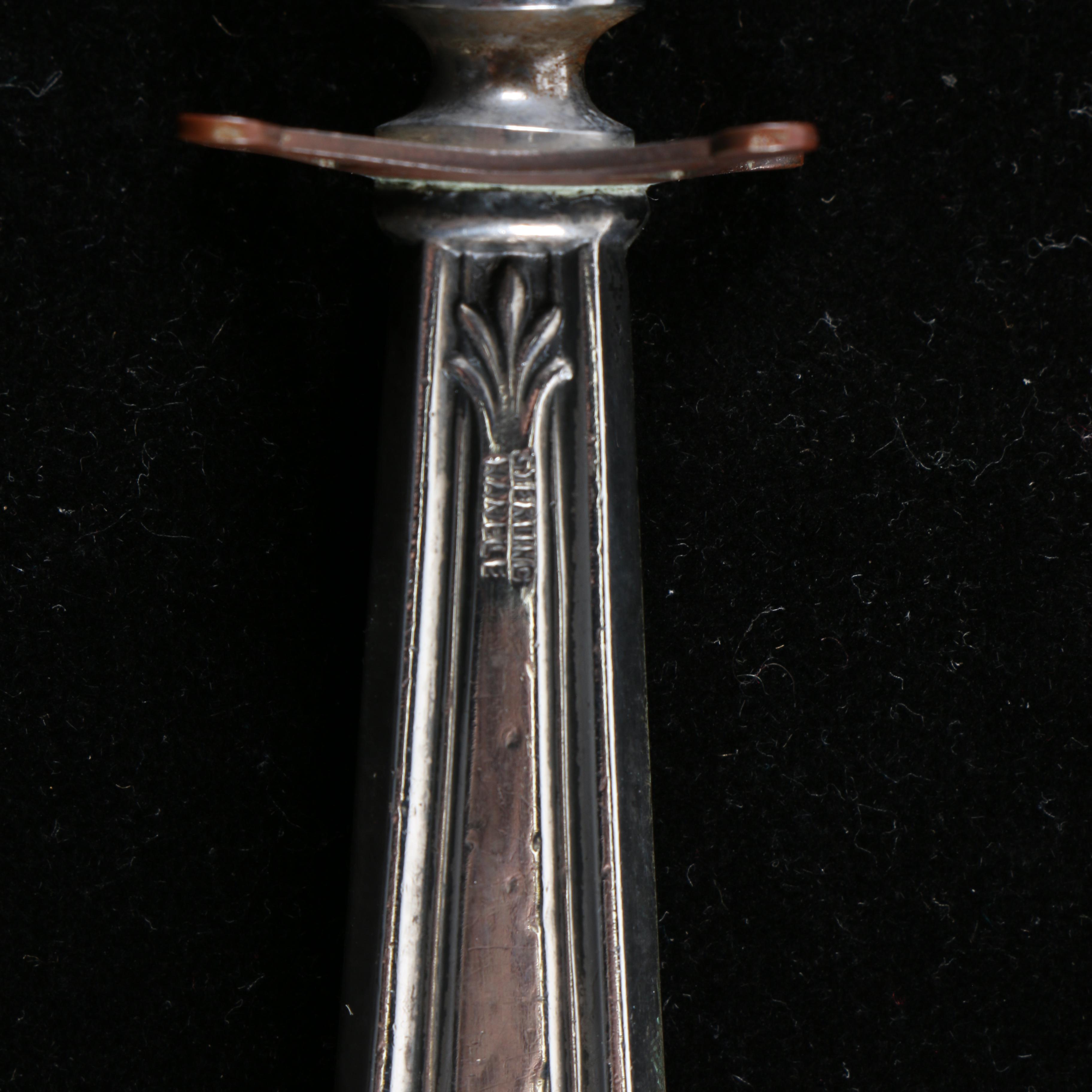 Frank M Whiting & Co Sterling Handled Carving Knife and a Sterling Handled Carving Fork