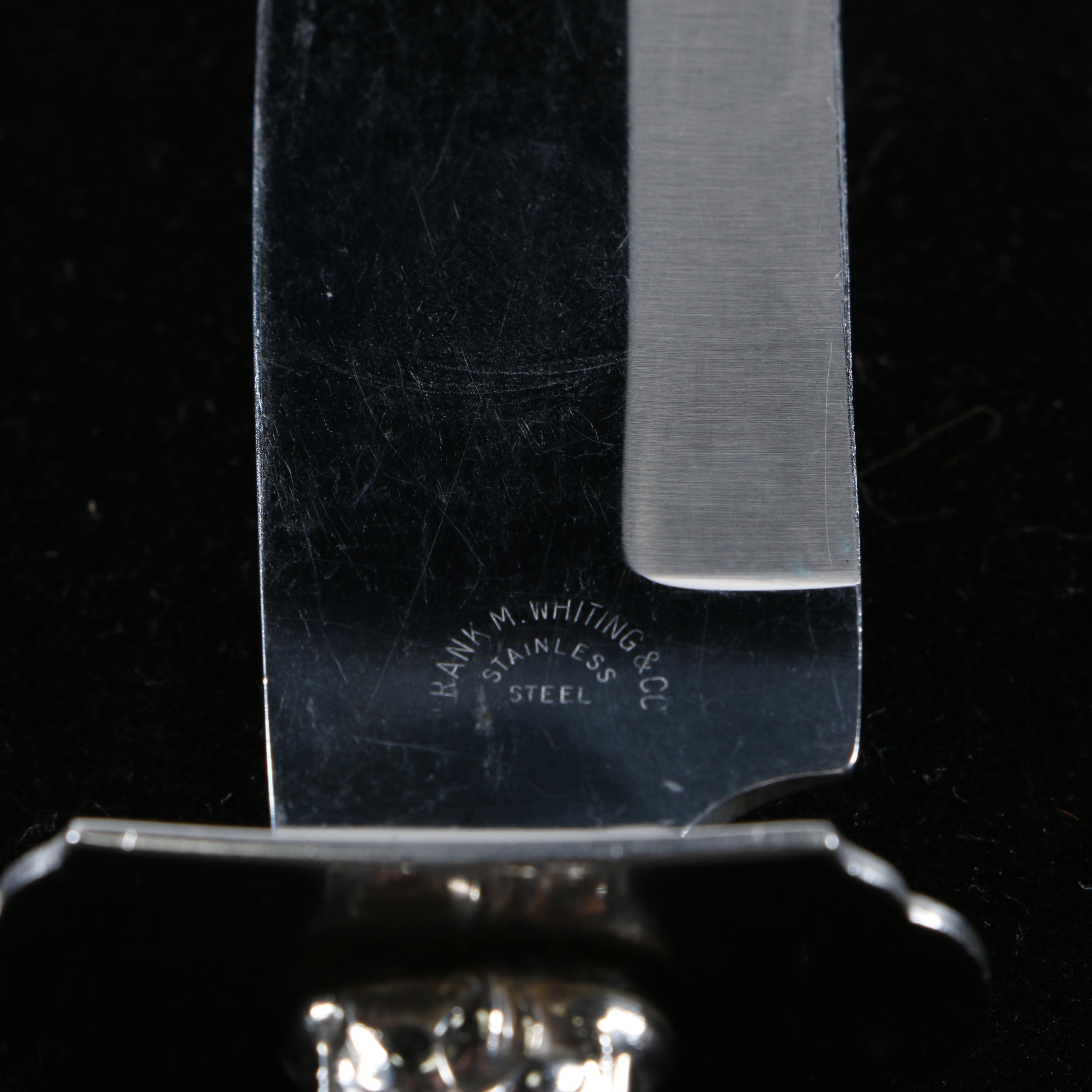 Frank M Whiting & Co Sterling Handled Carving Knife and a Sterling Handled Carving Fork