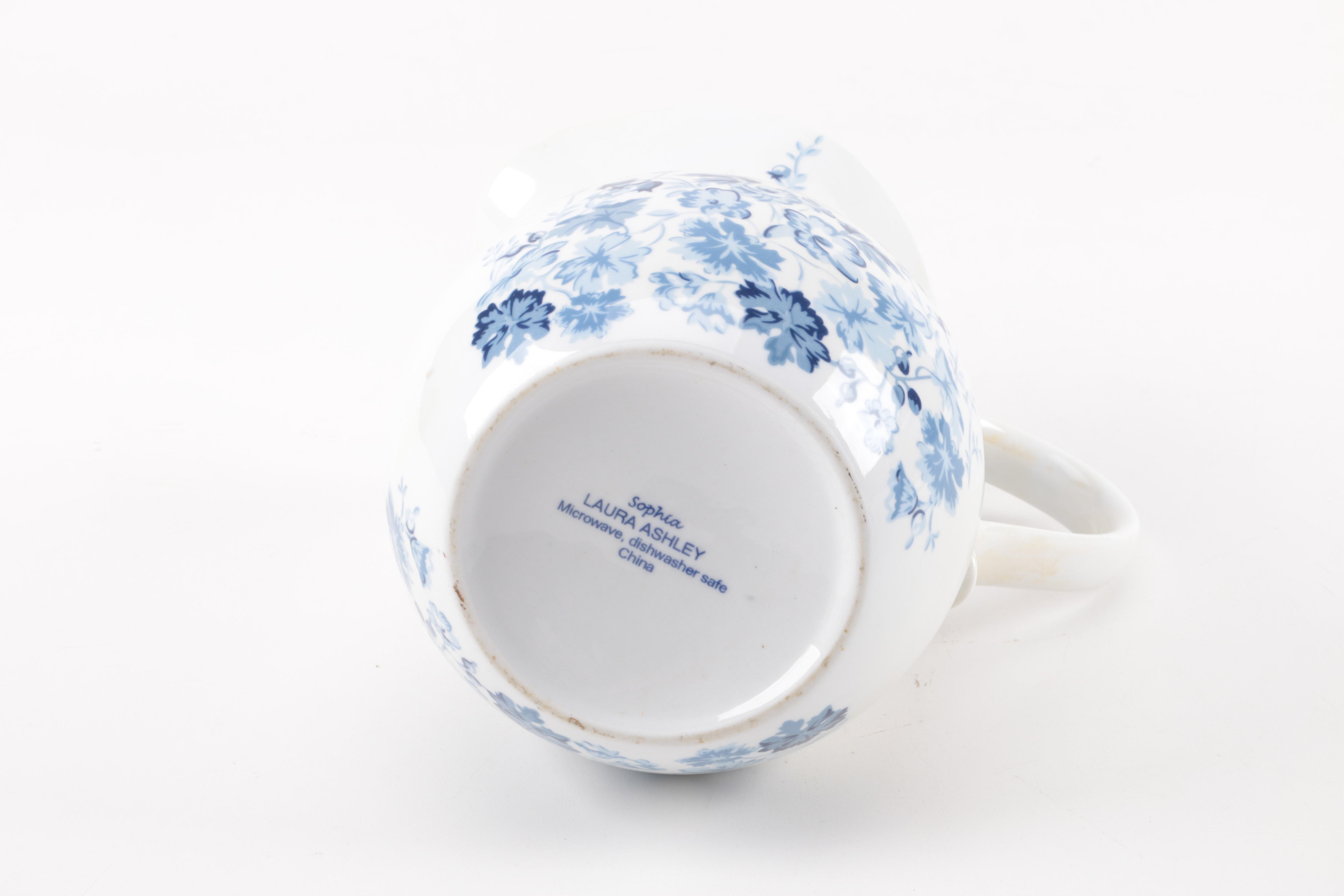 Laura Ashley "Sophia" Wash Basin and Pitcher Set