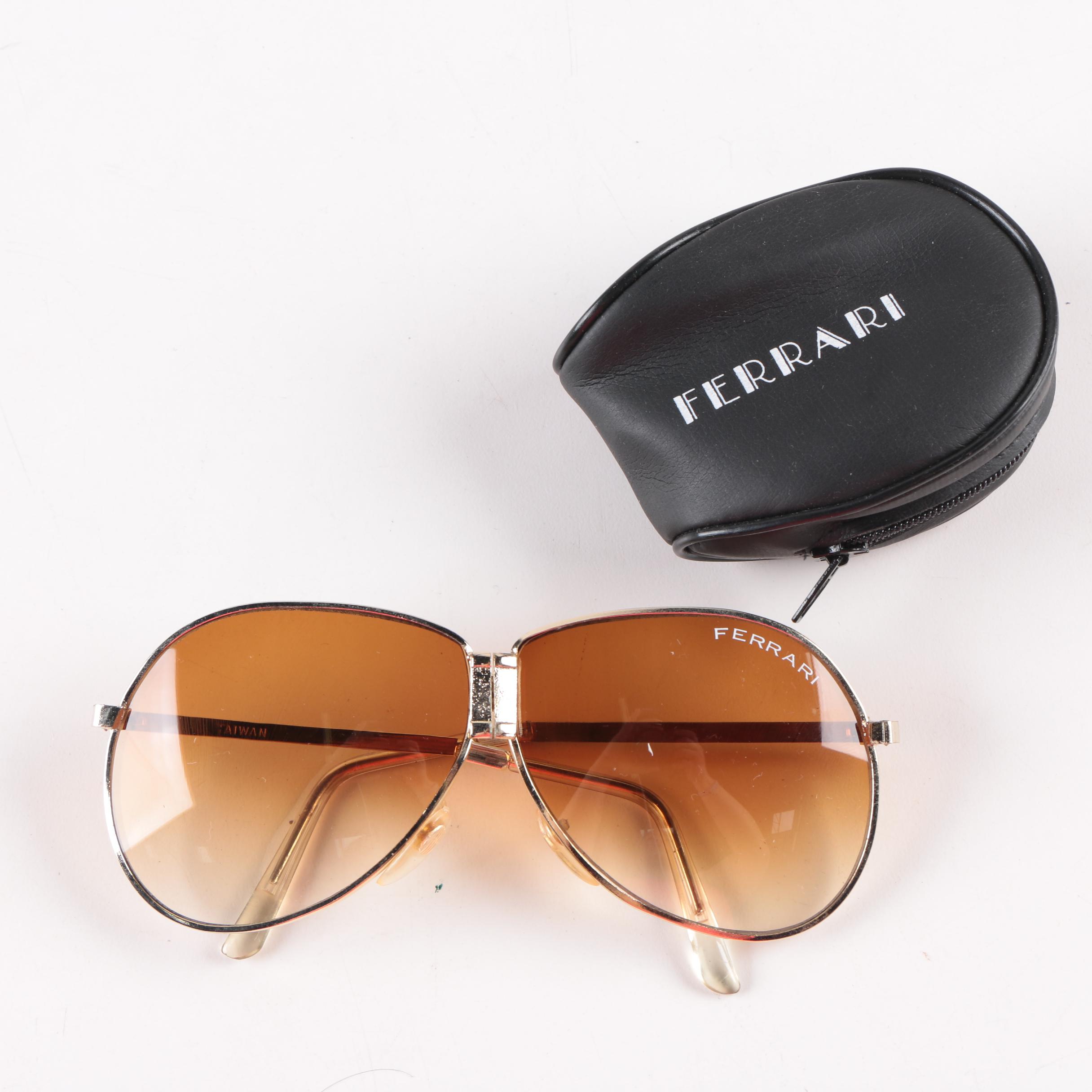 Collection of Foldable Sunglasses and Cases by Cobra and Ferrari