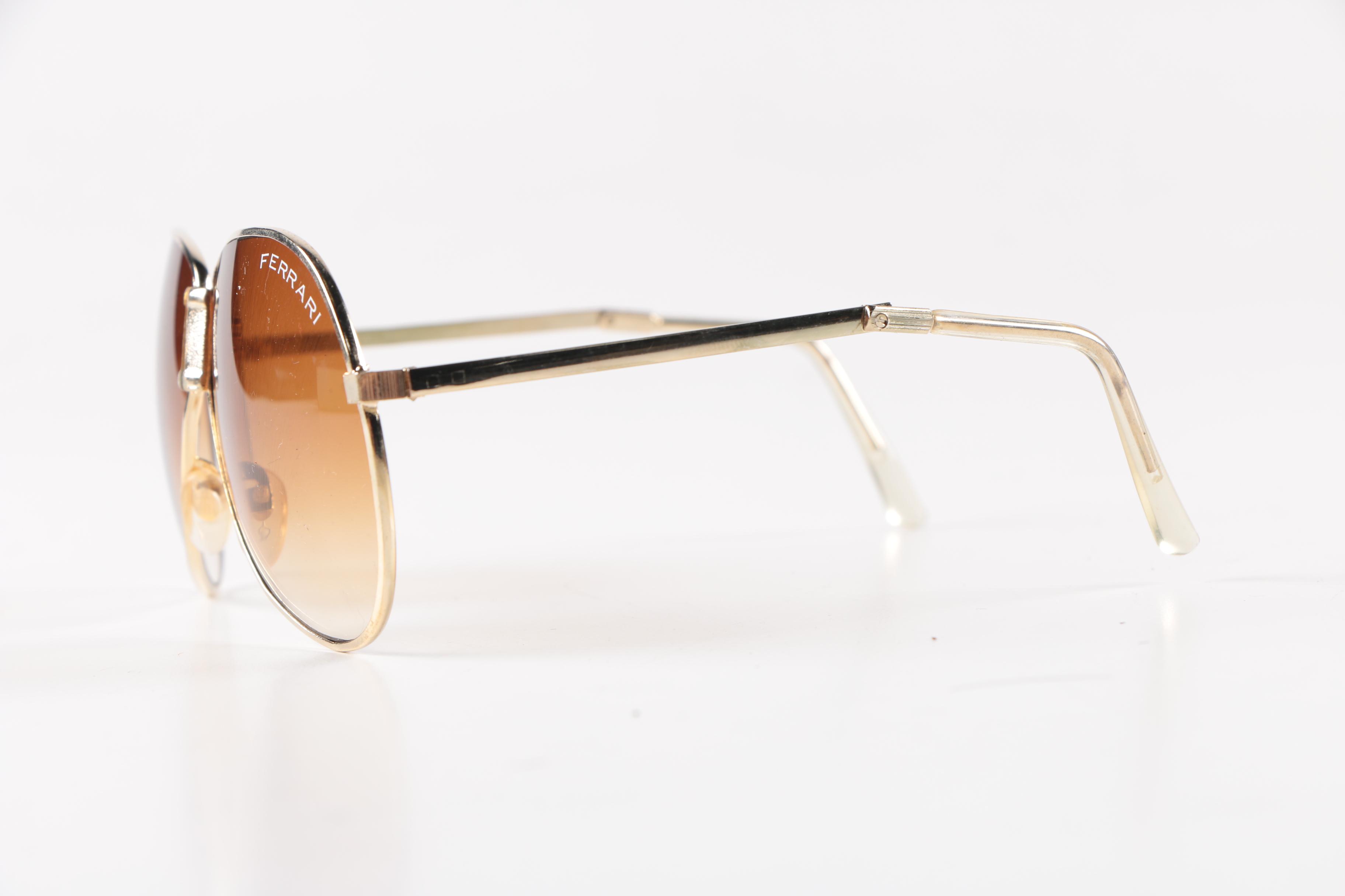 Collection of Foldable Sunglasses and Cases by Cobra and Ferrari