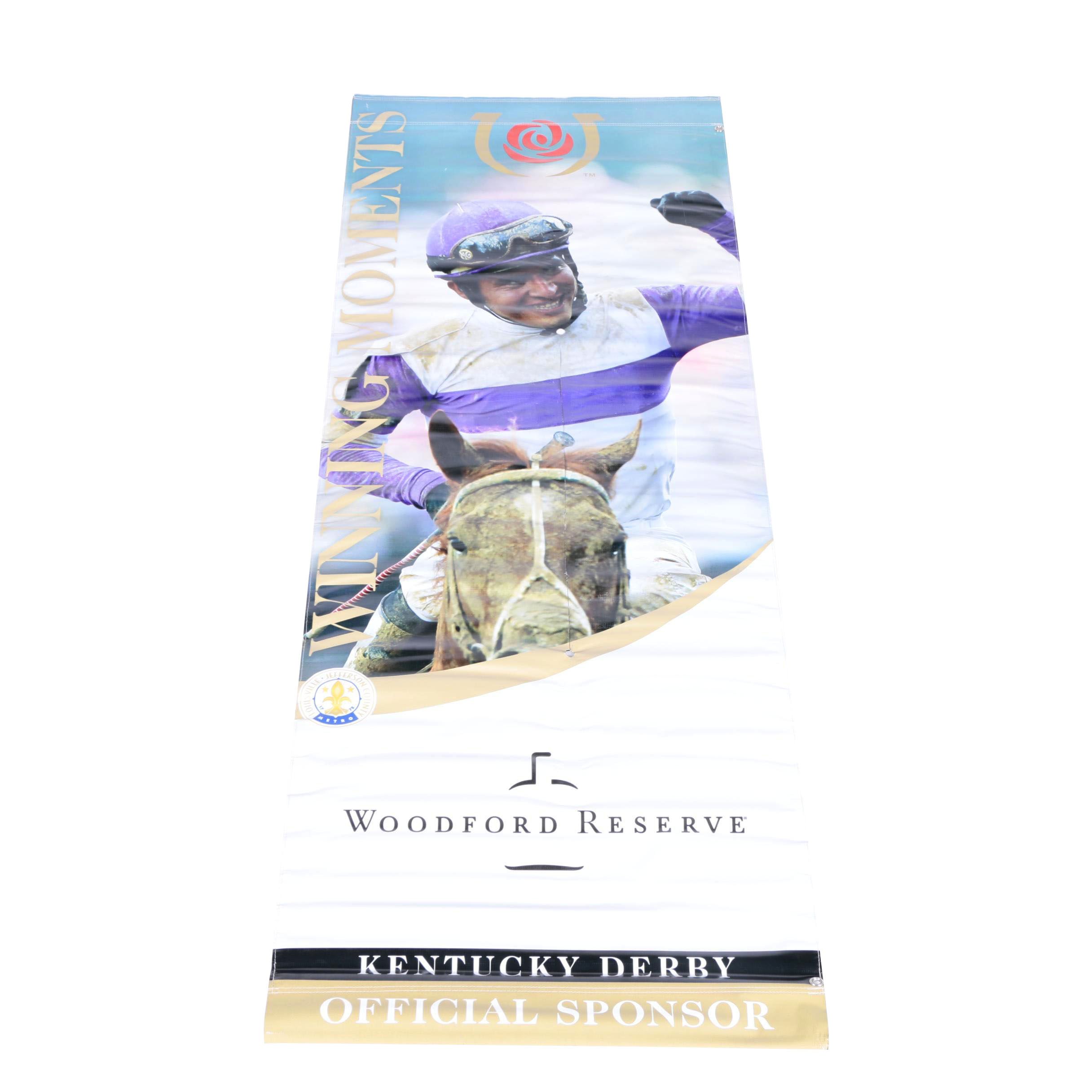 Kentucky Derby "Official Sponsor" Vinyl Banner With Woodford Reserve Logo