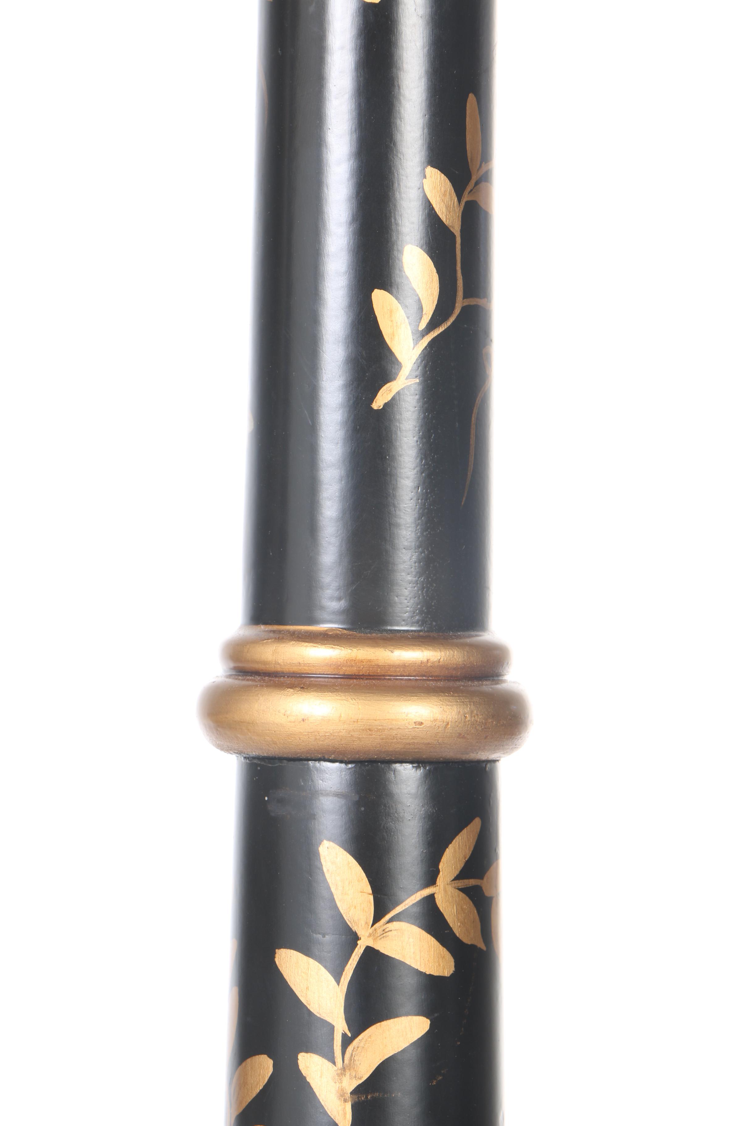 Gilded Wood Floor Lamps and Decorative Shades