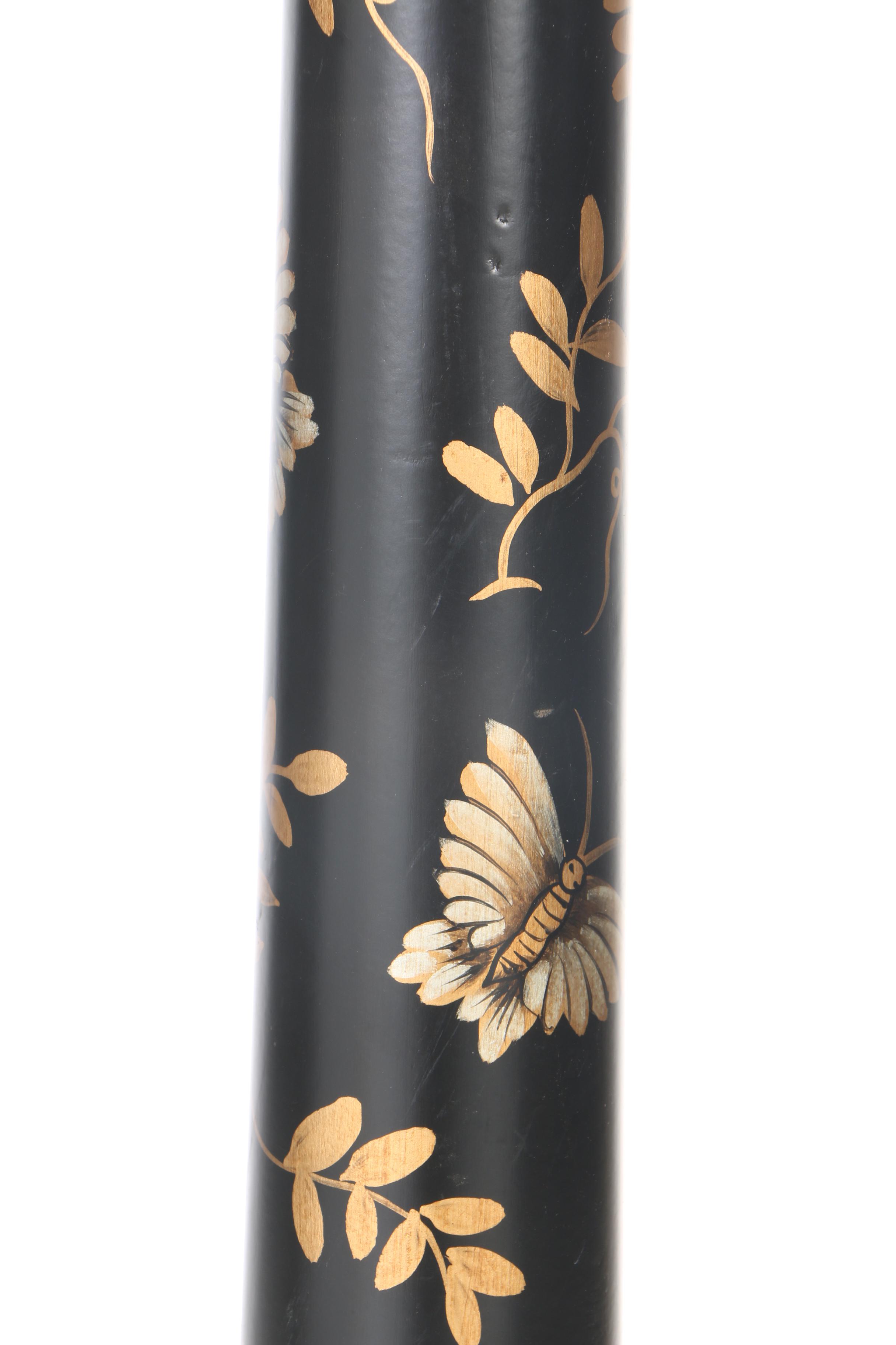 Gilded Wood Floor Lamps and Decorative Shades