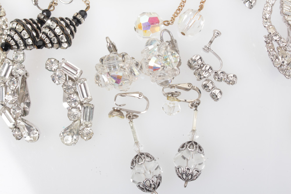 Vintage Rhinestone and Costume Jewelry Variety