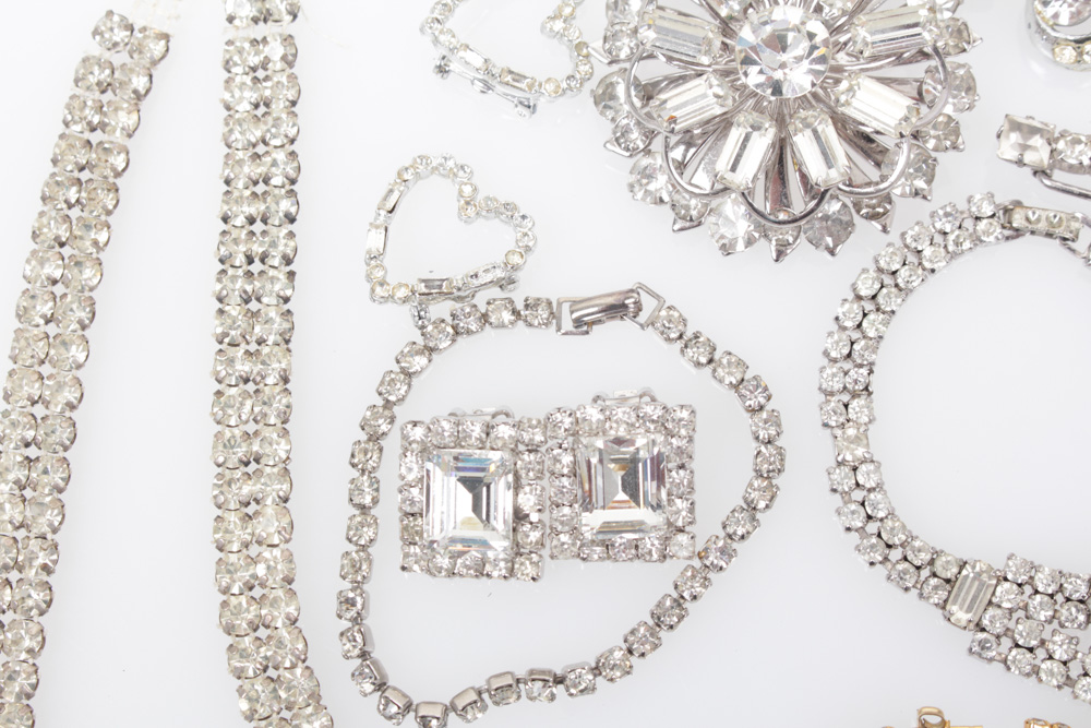 Vintage Rhinestone and Costume Jewelry Variety