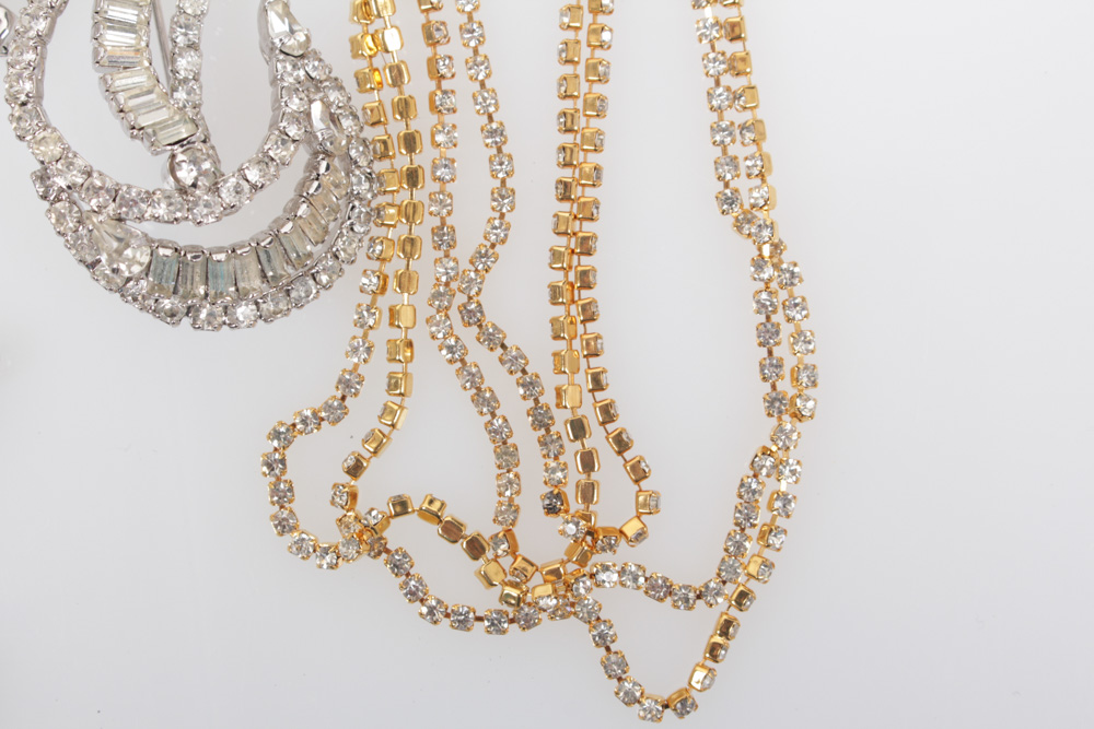 Vintage Rhinestone and Costume Jewelry Variety
