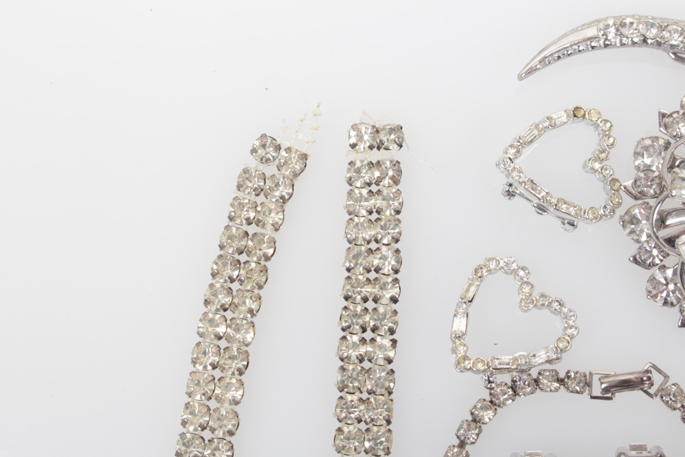 Vintage Rhinestone and Costume Jewelry Variety