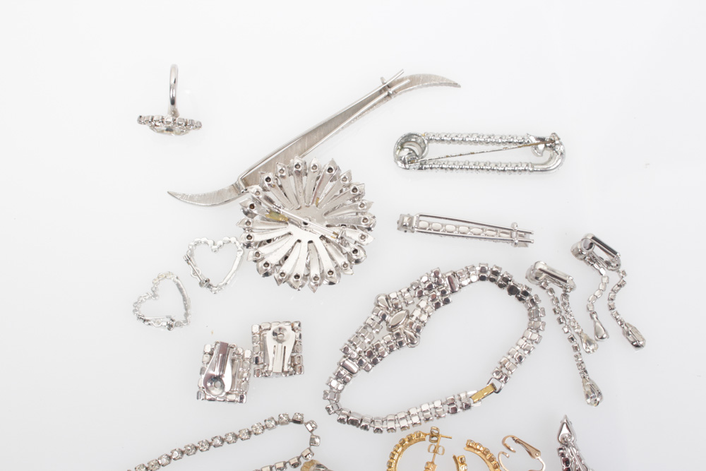 Vintage Rhinestone and Costume Jewelry Variety