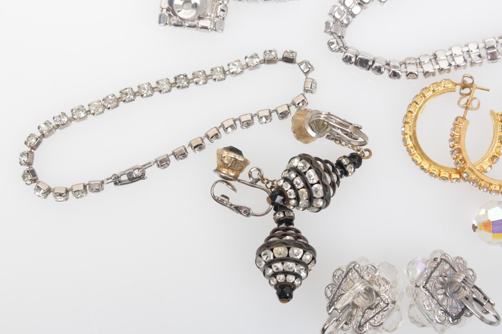 Vintage Rhinestone and Costume Jewelry Variety