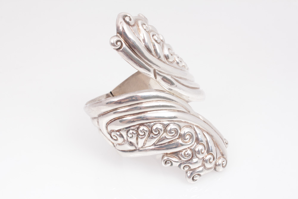 Sterling Silver Hinged Bangle