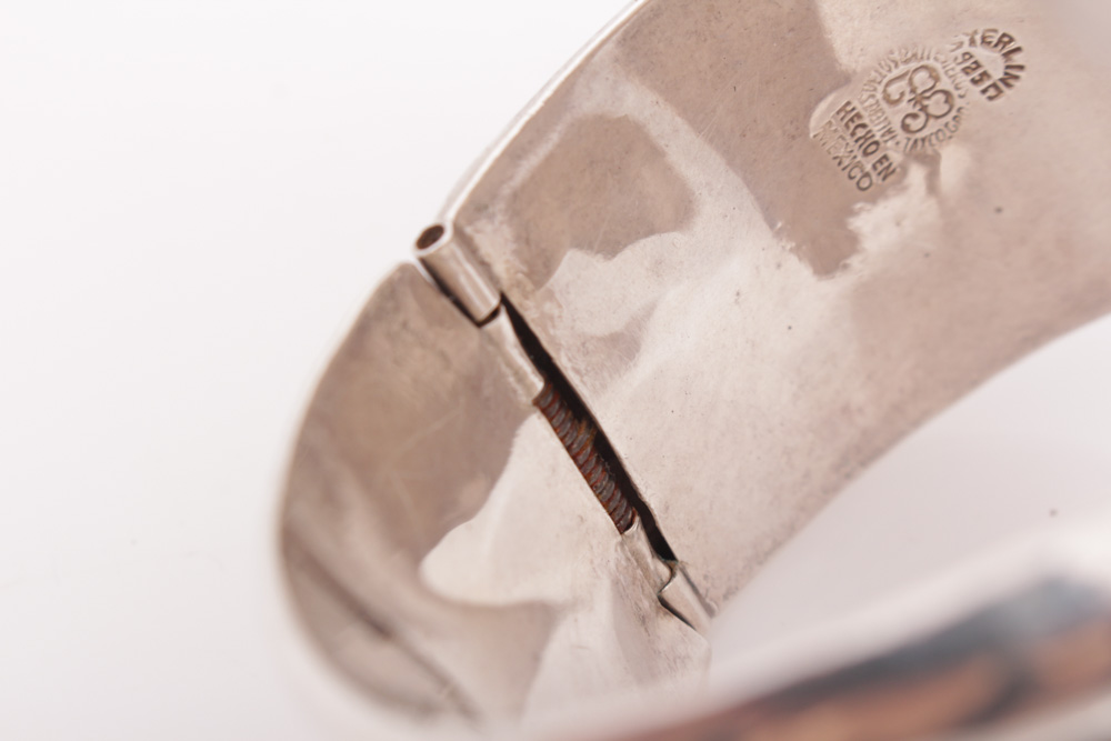 Sterling Silver Hinged Bangle