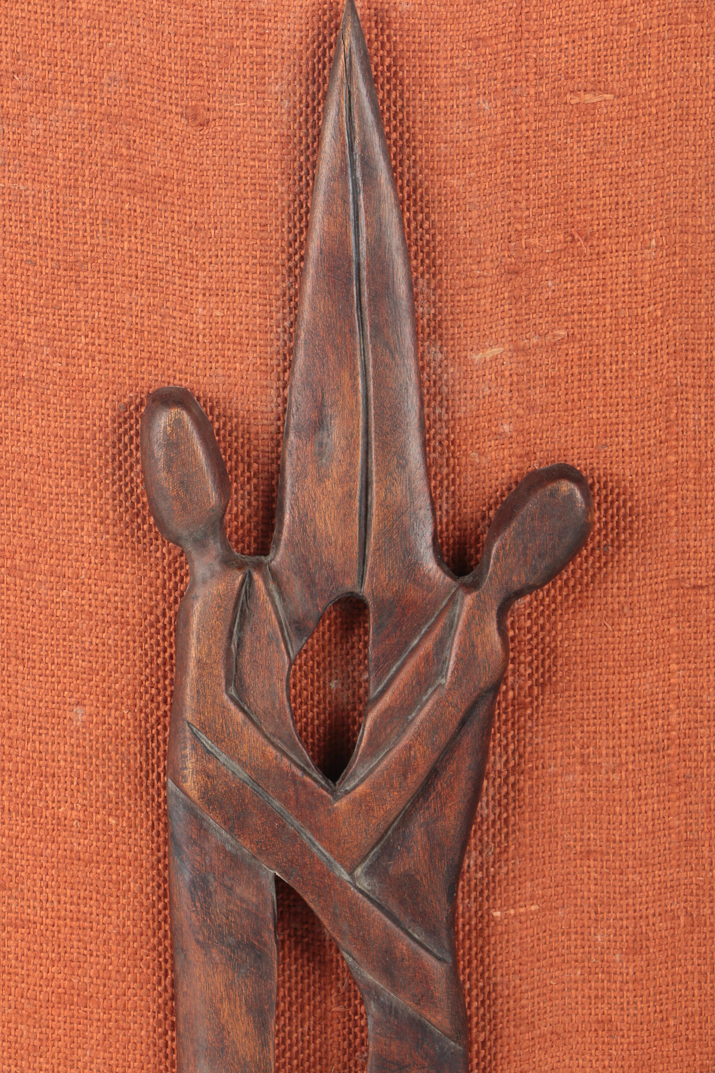 Haitian Wood Carvings of Romantic Couples