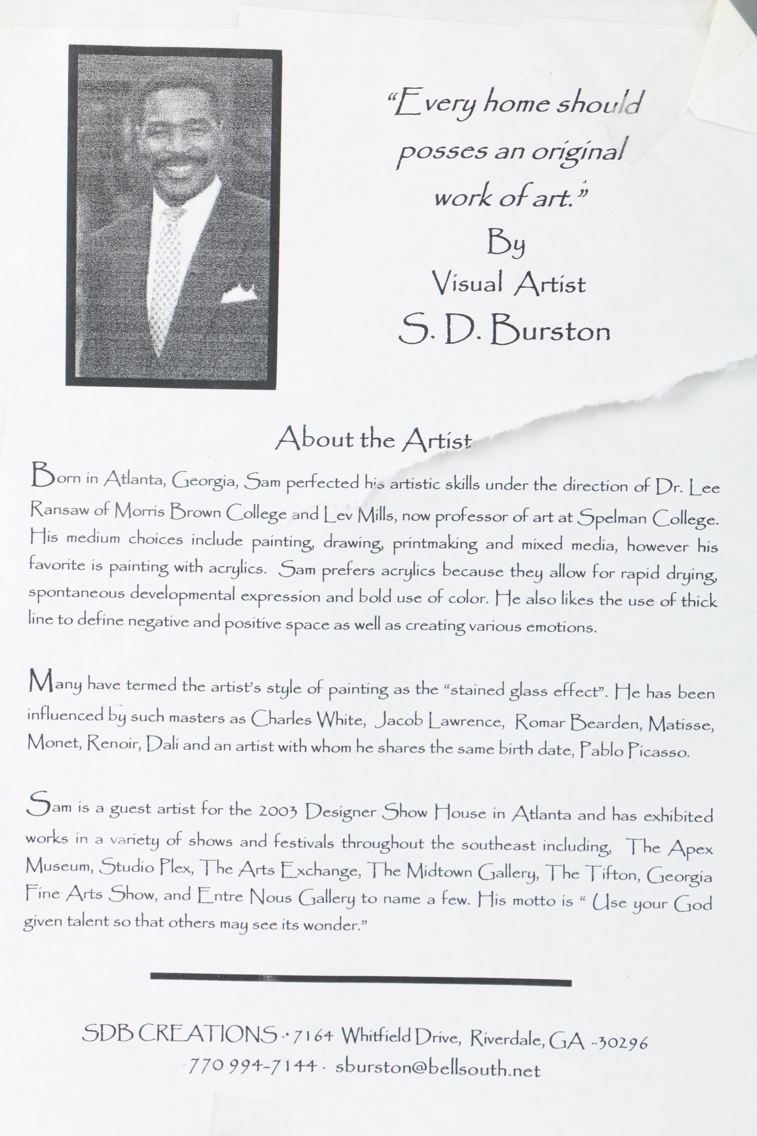 Sam D. Burston Giclee Print on Paper "Sacred Meal"