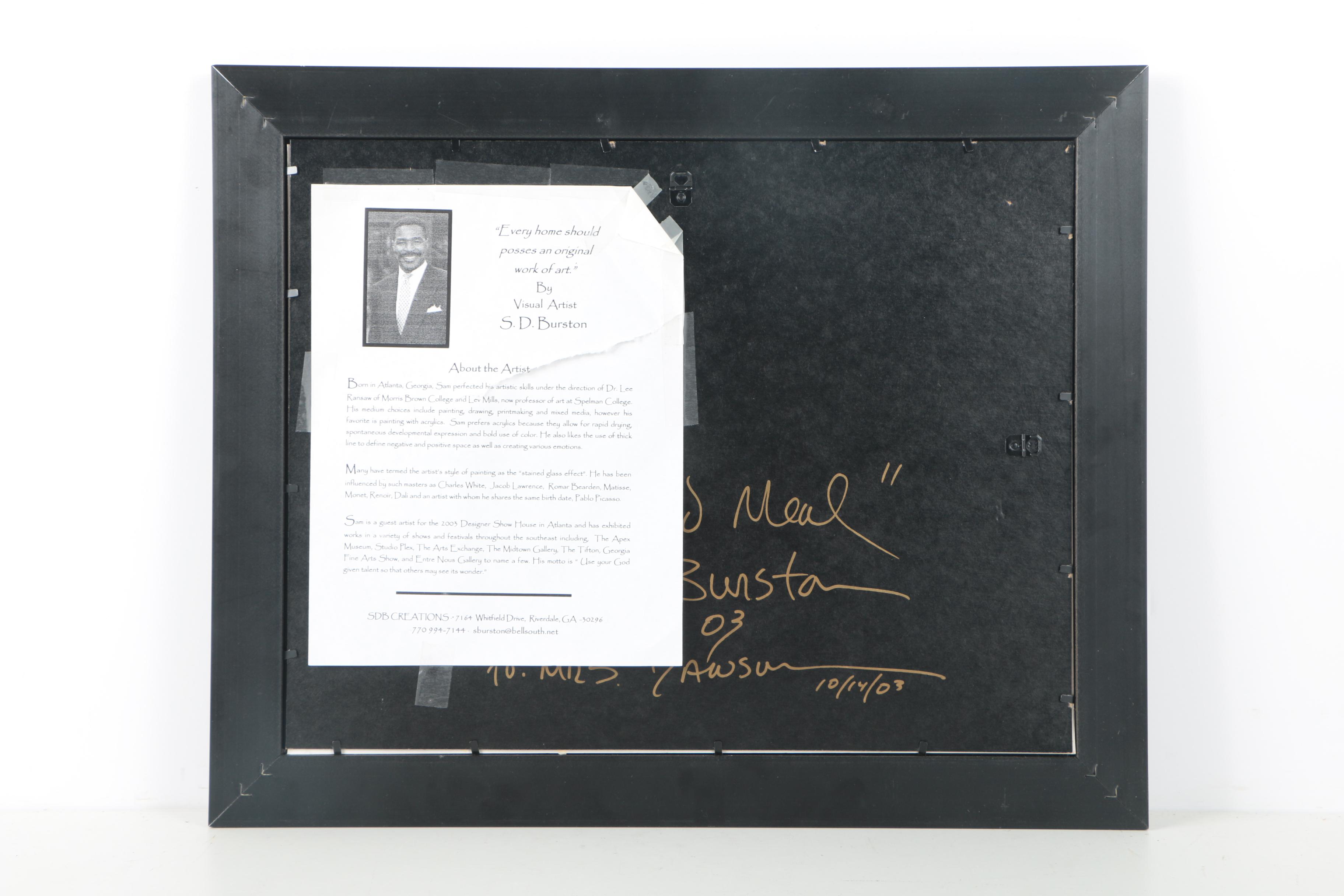 Sam D. Burston Giclee Print on Paper "Sacred Meal"