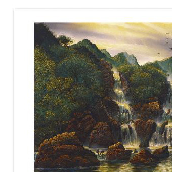 Robert Lyn Nelson Limited Edition Mixed Media "Viridian Overture"