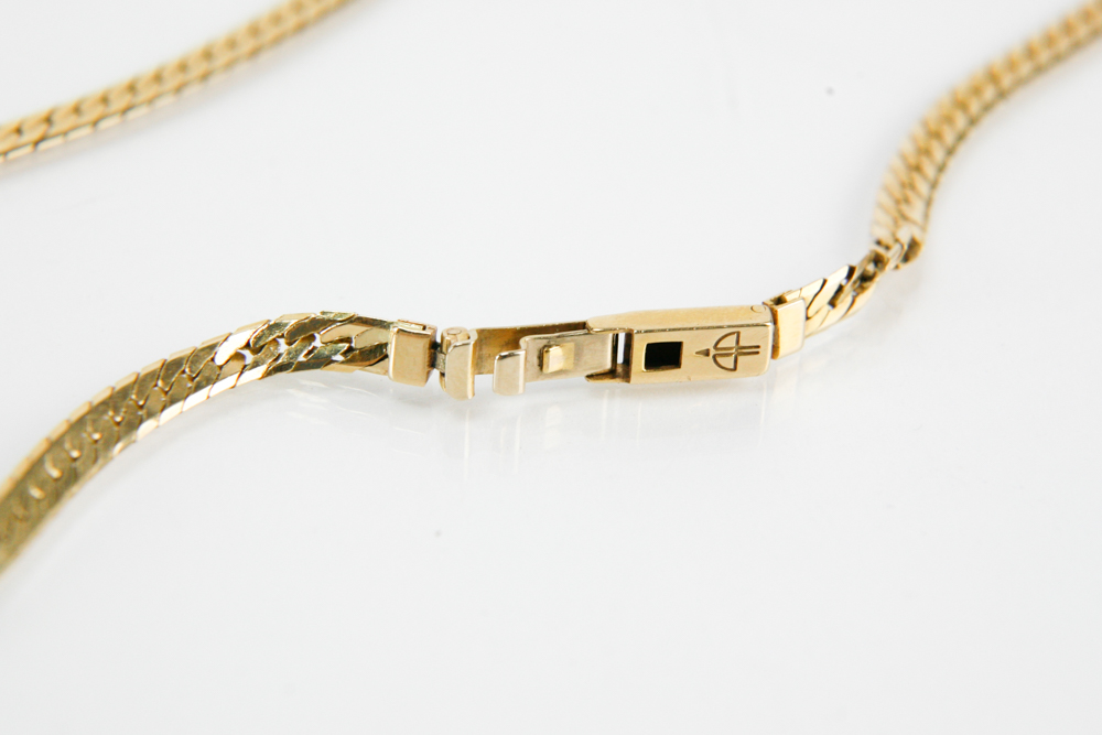 14K Yellow Gold Herringbone Chain