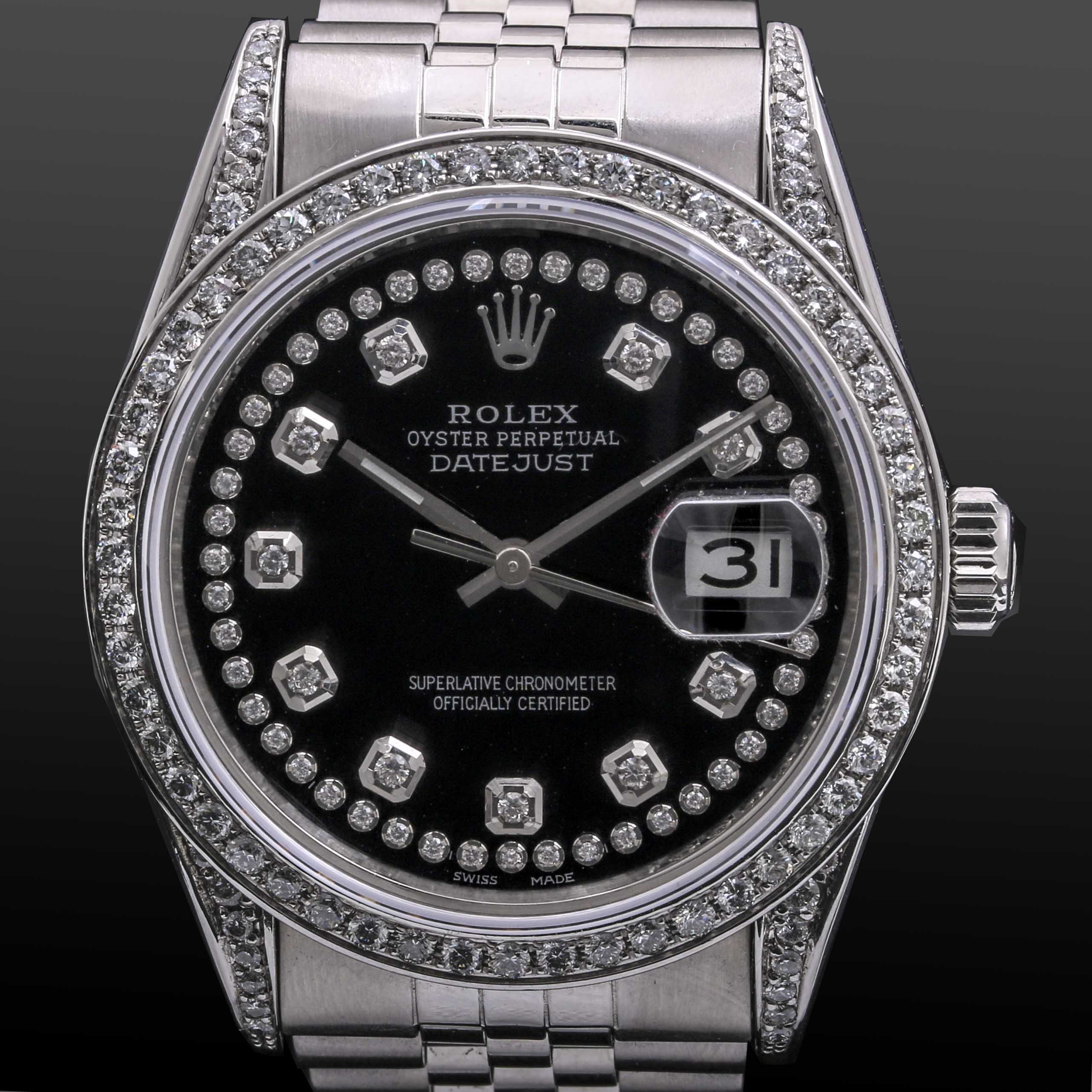 Stainless Steel 1.79 CTW Diamond Rolex Oyster Perpetual Datejust Watch