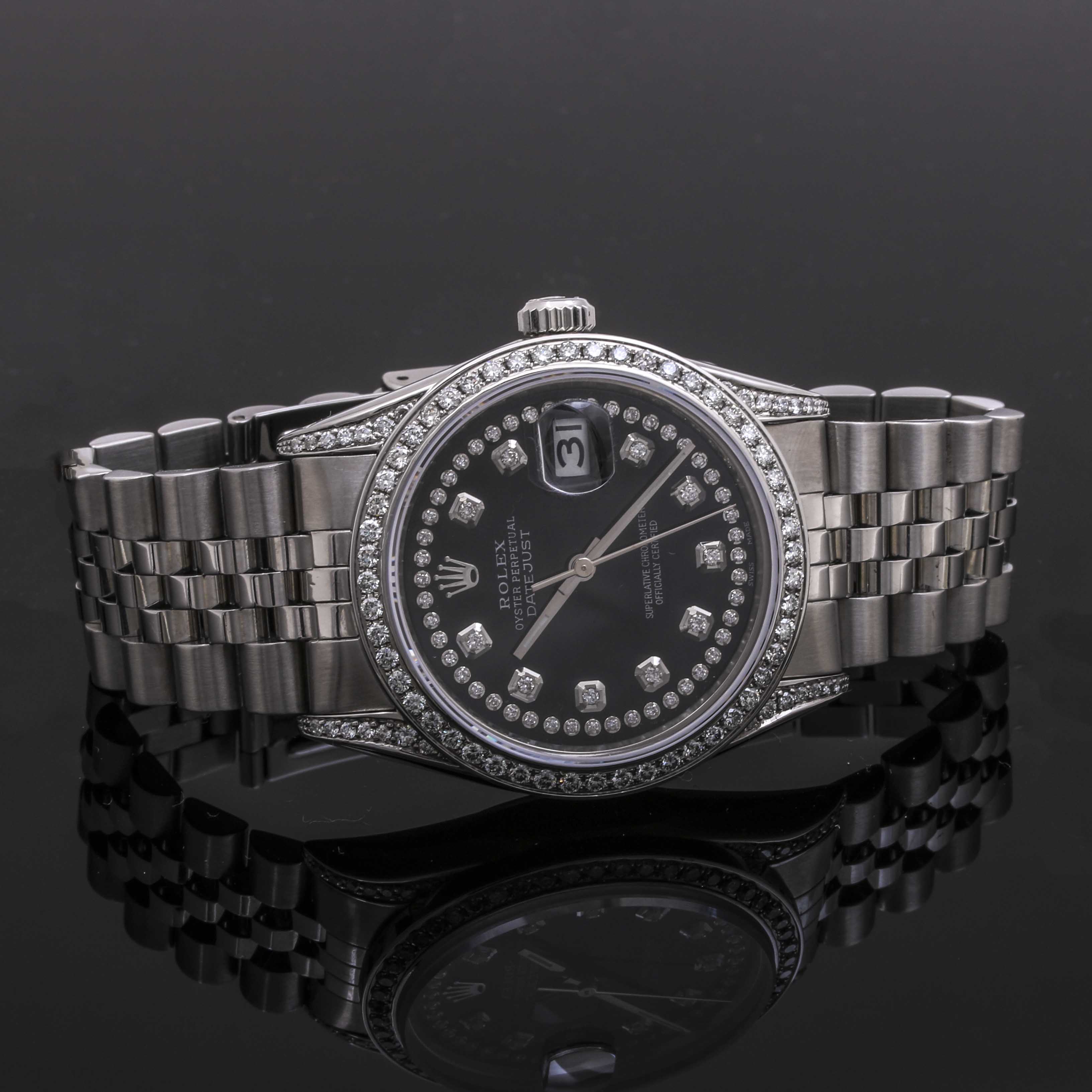 Stainless Steel 1.79 CTW Diamond Rolex Oyster Perpetual Datejust Watch